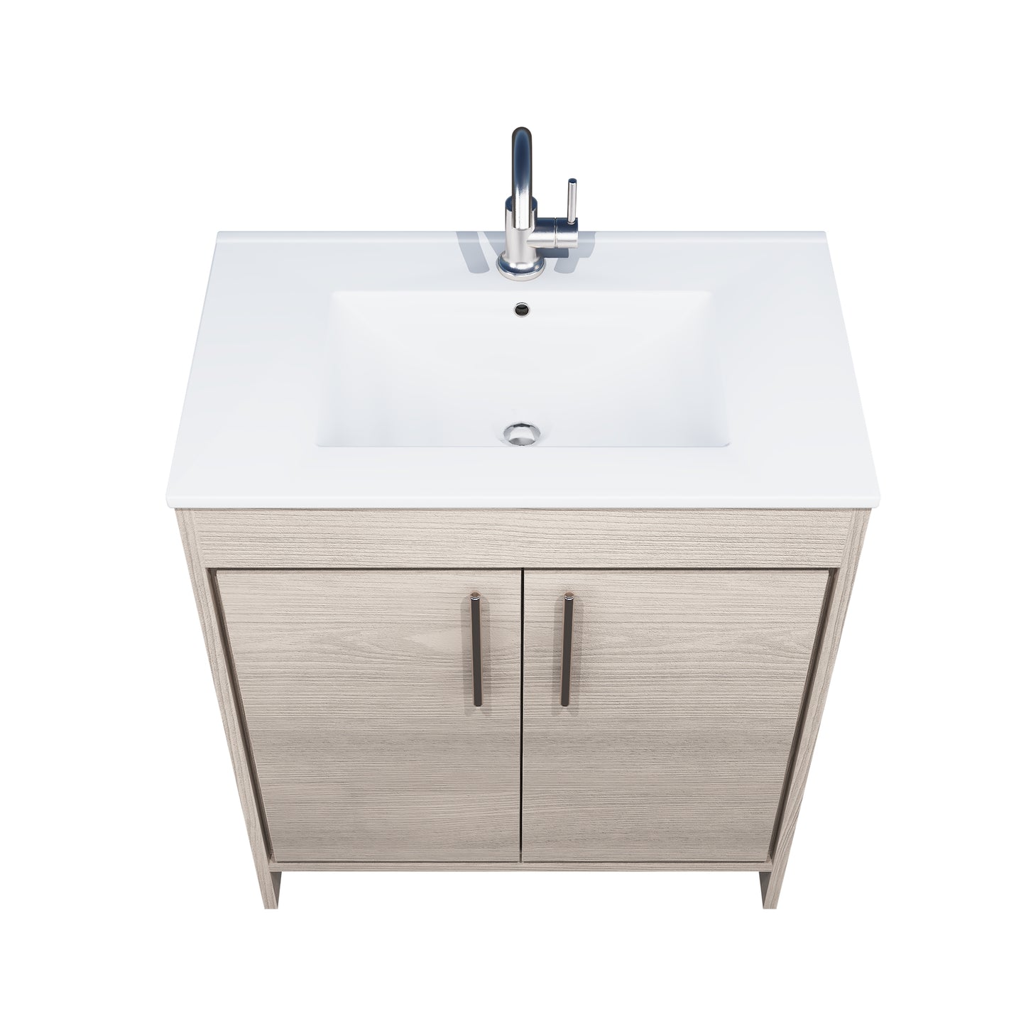 Villa 30" Bathroom Vanity with Ceramic integrated counter top