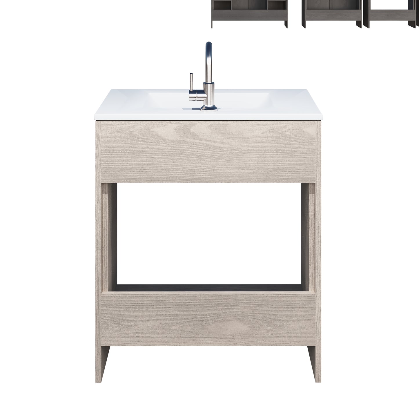 Villa 30" Bathroom Vanity with Ceramic integrated counter top