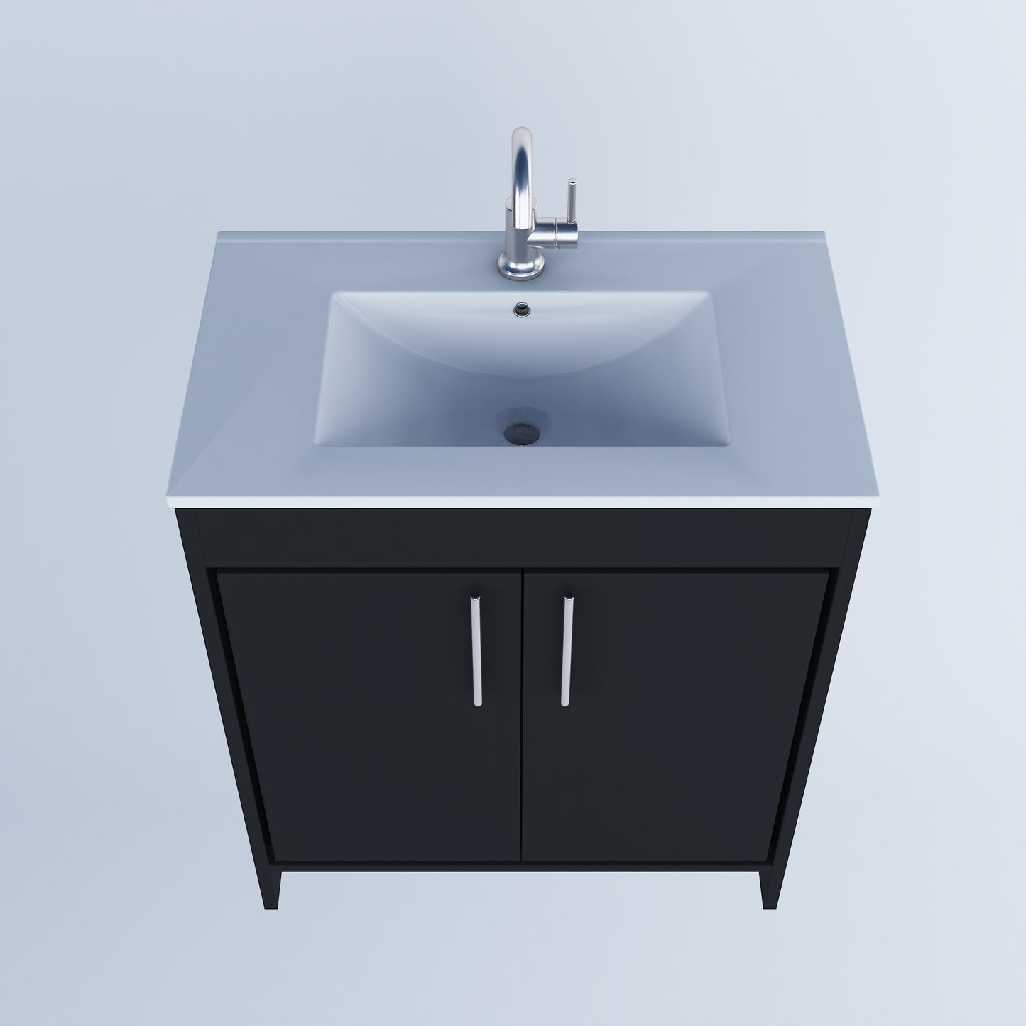 Villa 30" Bathroom Vanity with Ceramic integrated counter top