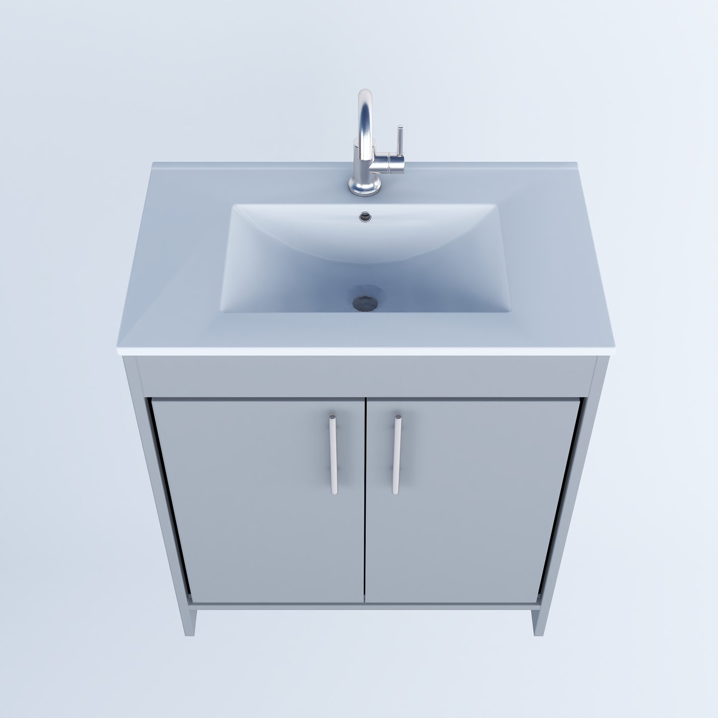 Villa 30" Bathroom Vanity with Ceramic integrated counter top
