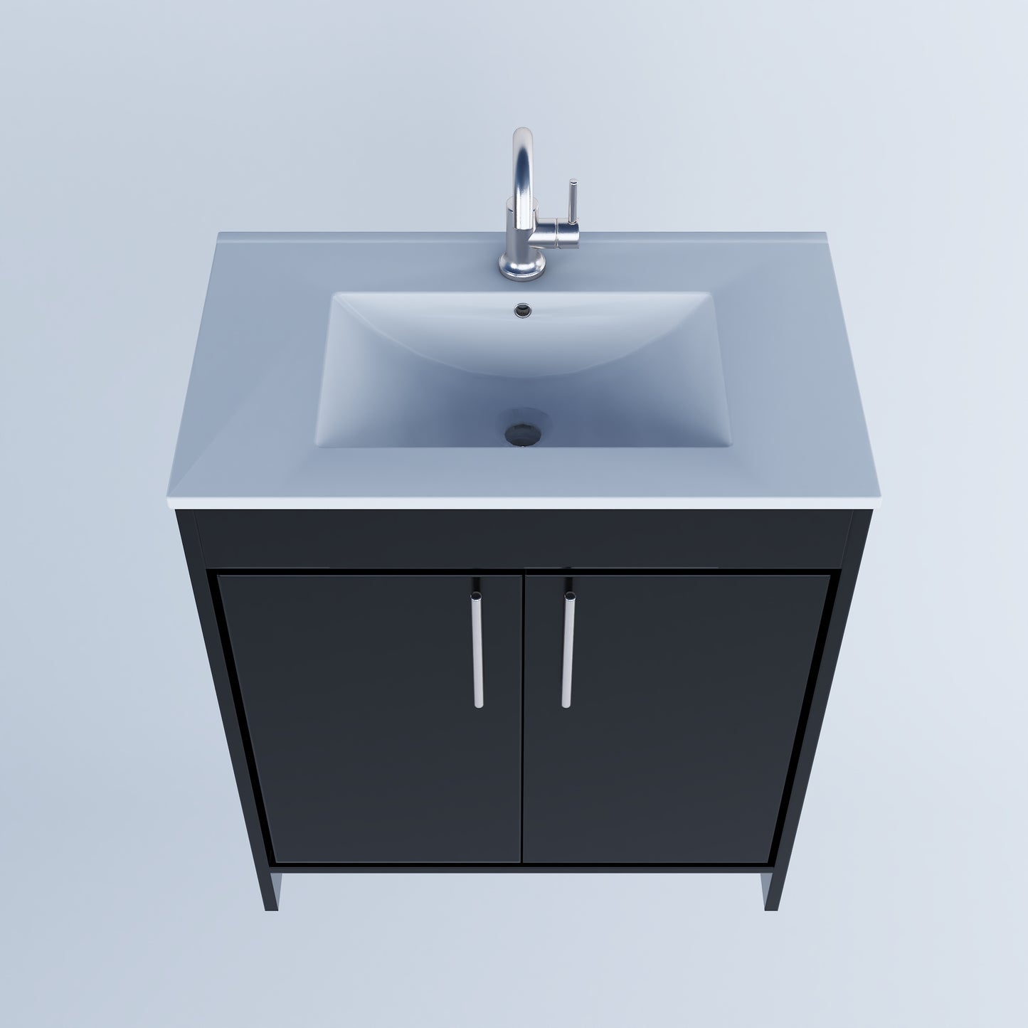 Villa 30" Bathroom Vanity with Ceramic integrated counter top