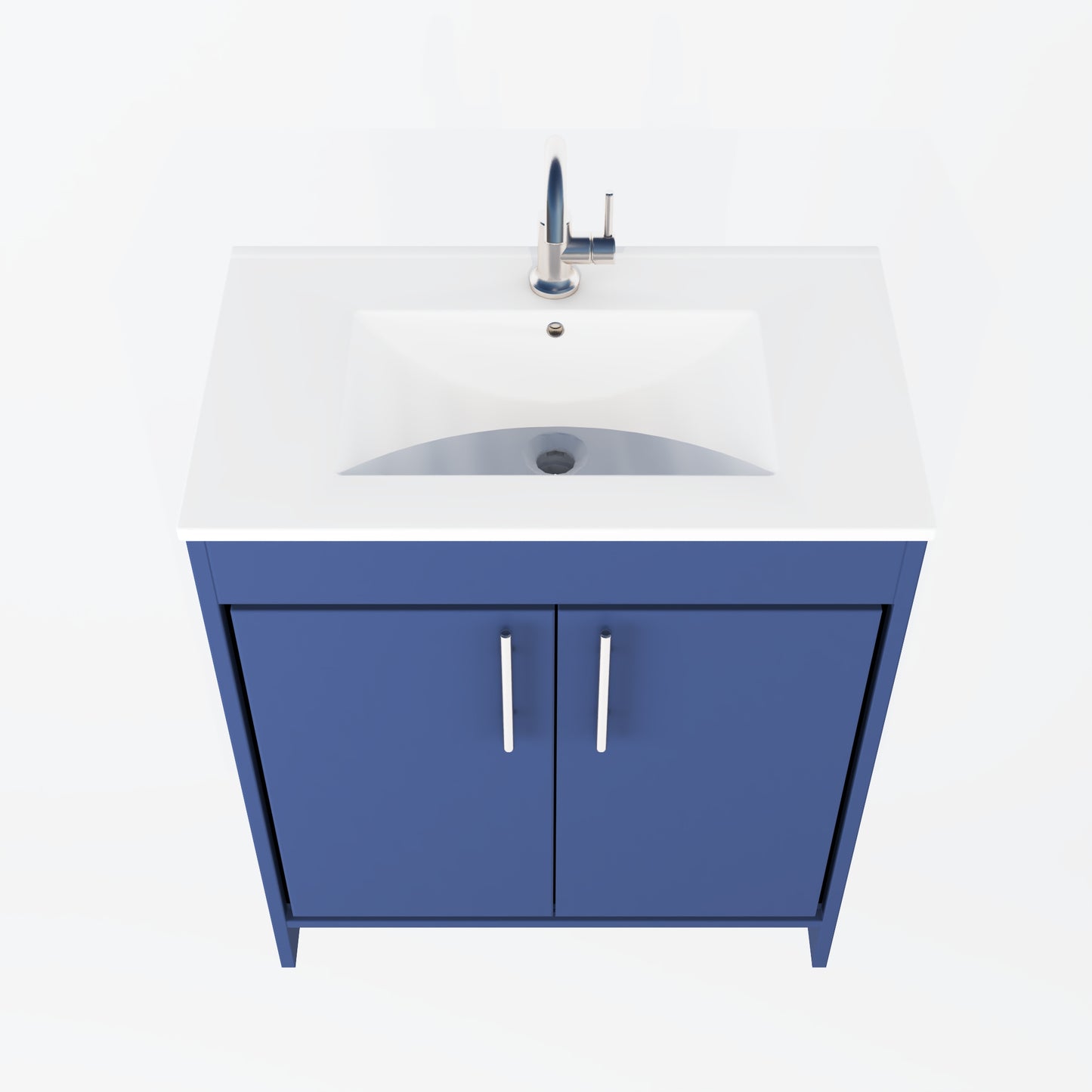 Villa 30" Bathroom Vanity with Ceramic integrated counter top