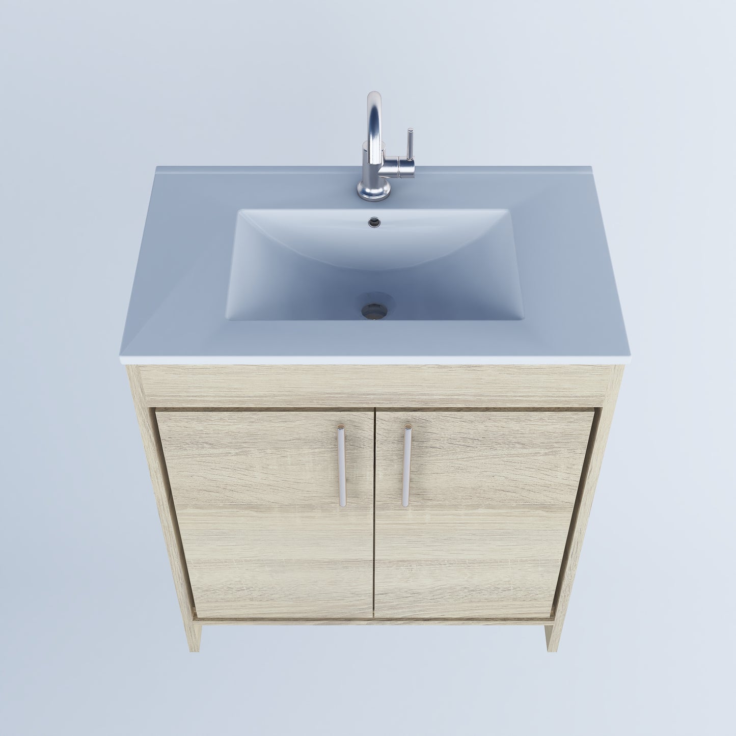 Villa 30" Bathroom Vanity with Ceramic integrated counter top
