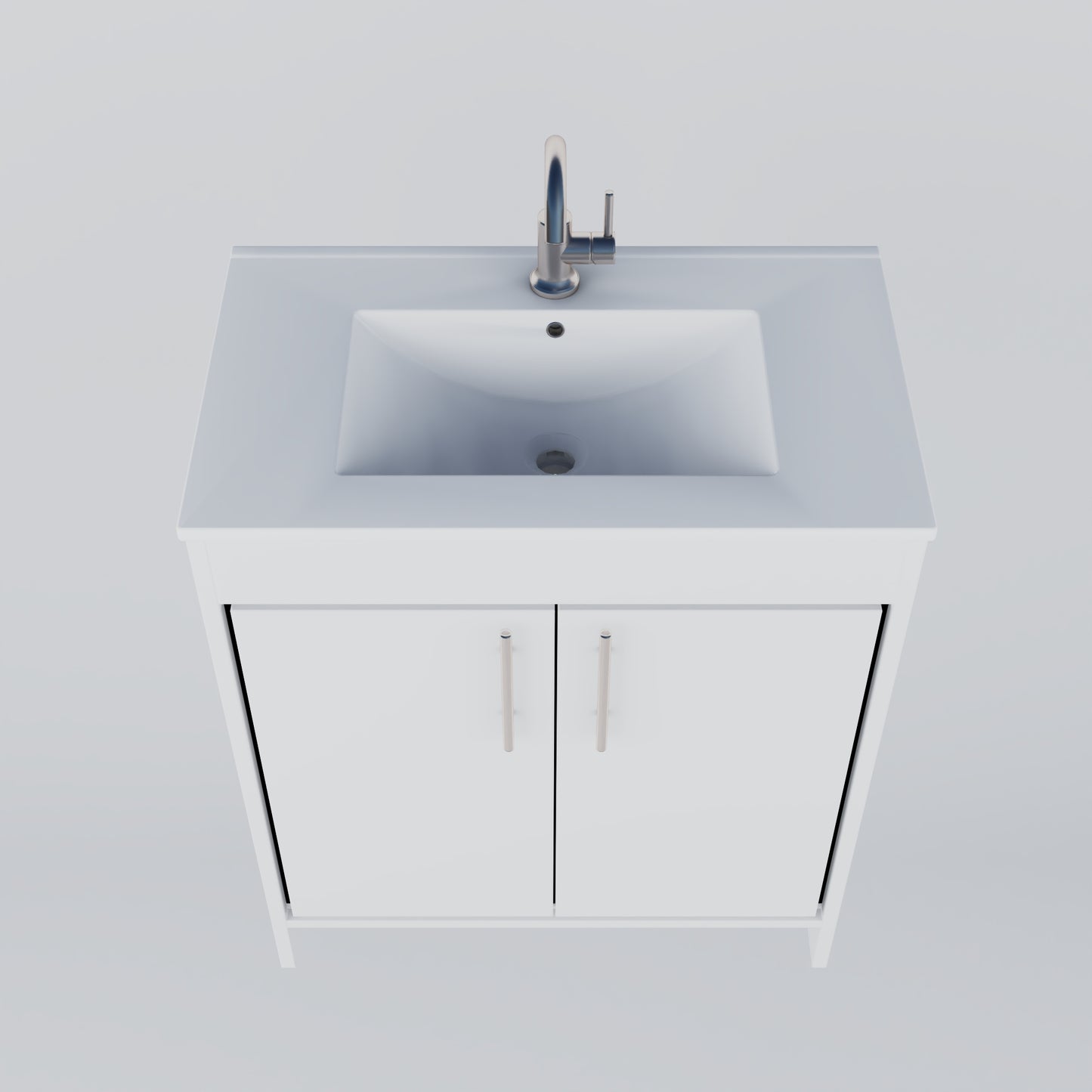 Villa 30" Bathroom Vanity with Ceramic integrated counter top