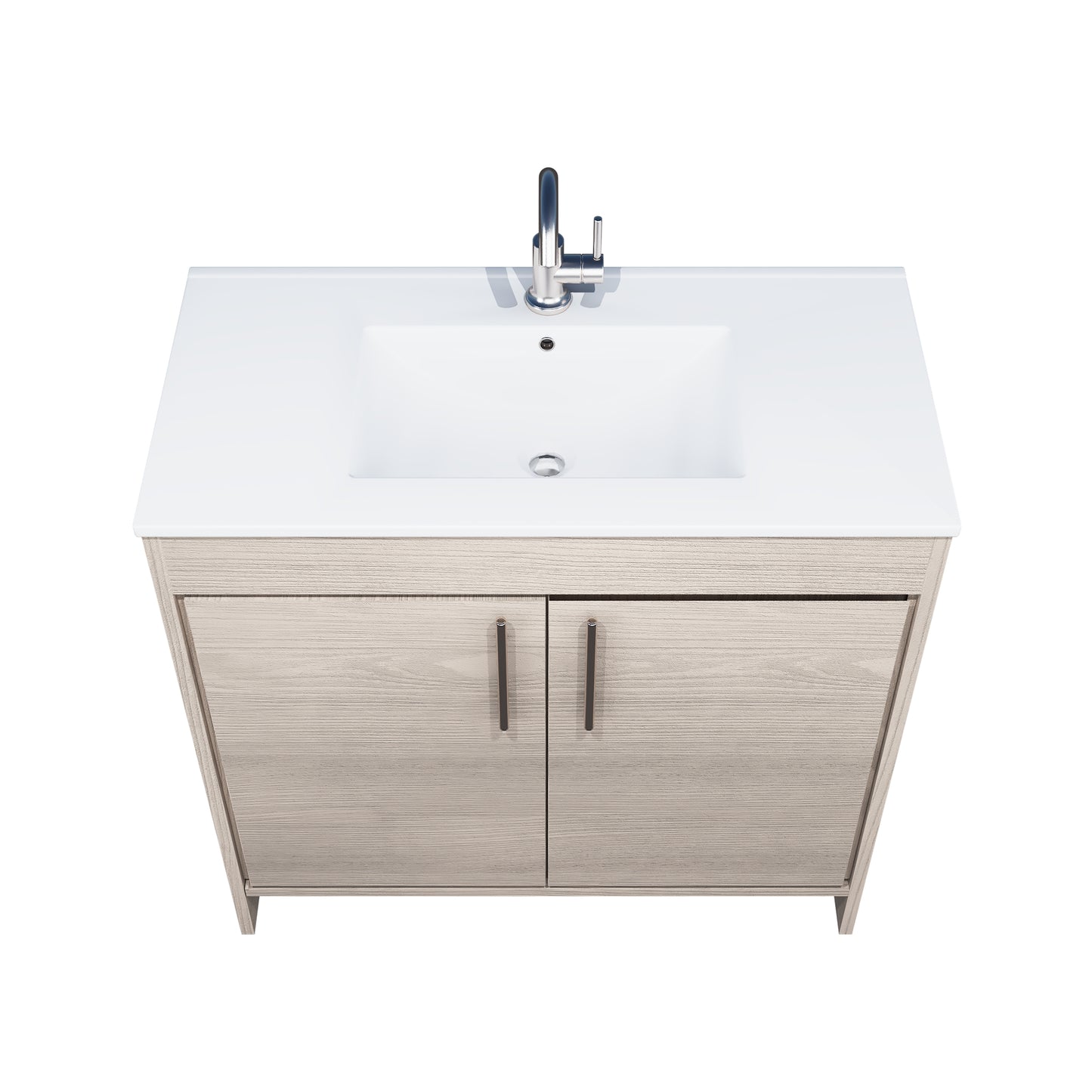 Villa 36" Bathroom Vanity with Ceramic integrated counter top