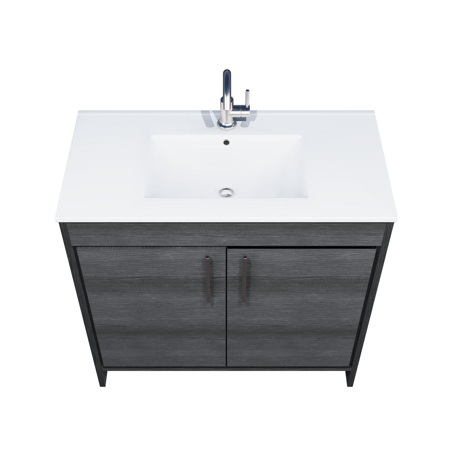 Villa 36" Bathroom Vanity with Ceramic integrated counter top