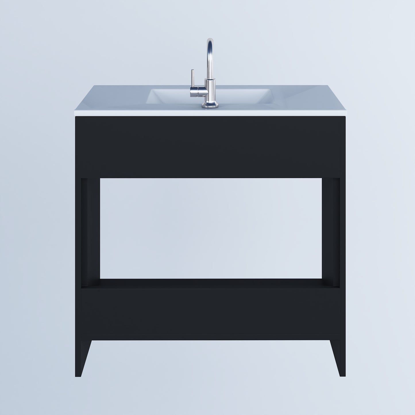 Villa 36" Bathroom Vanity with Ceramic integrated counter top