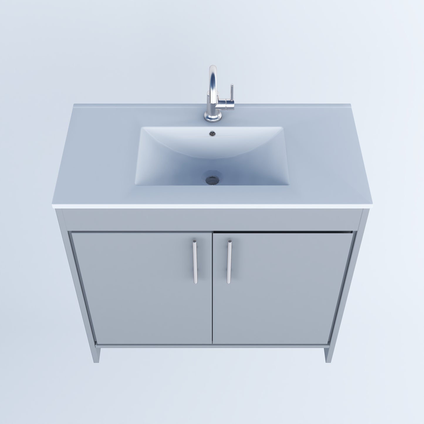 Villa 36" Bathroom Vanity with Ceramic integrated counter top