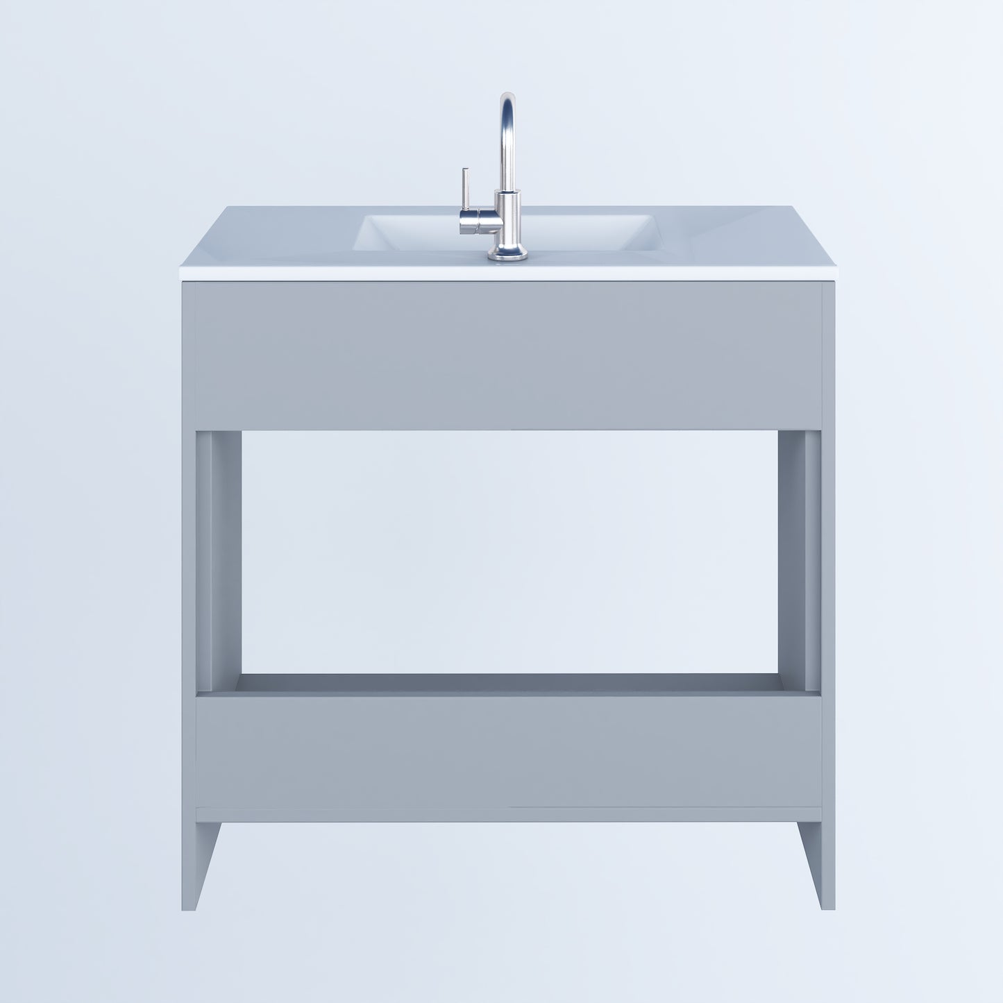 Villa 36" Bathroom Vanity with Ceramic integrated counter top