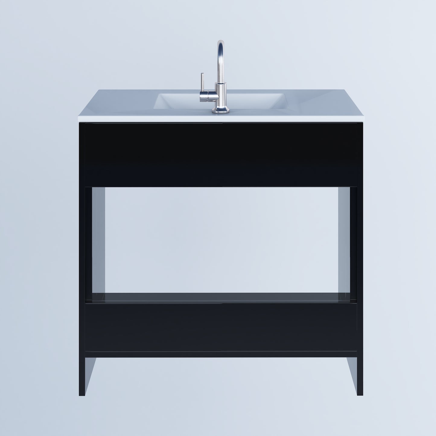 Villa 36" Bathroom Vanity with Ceramic integrated counter top