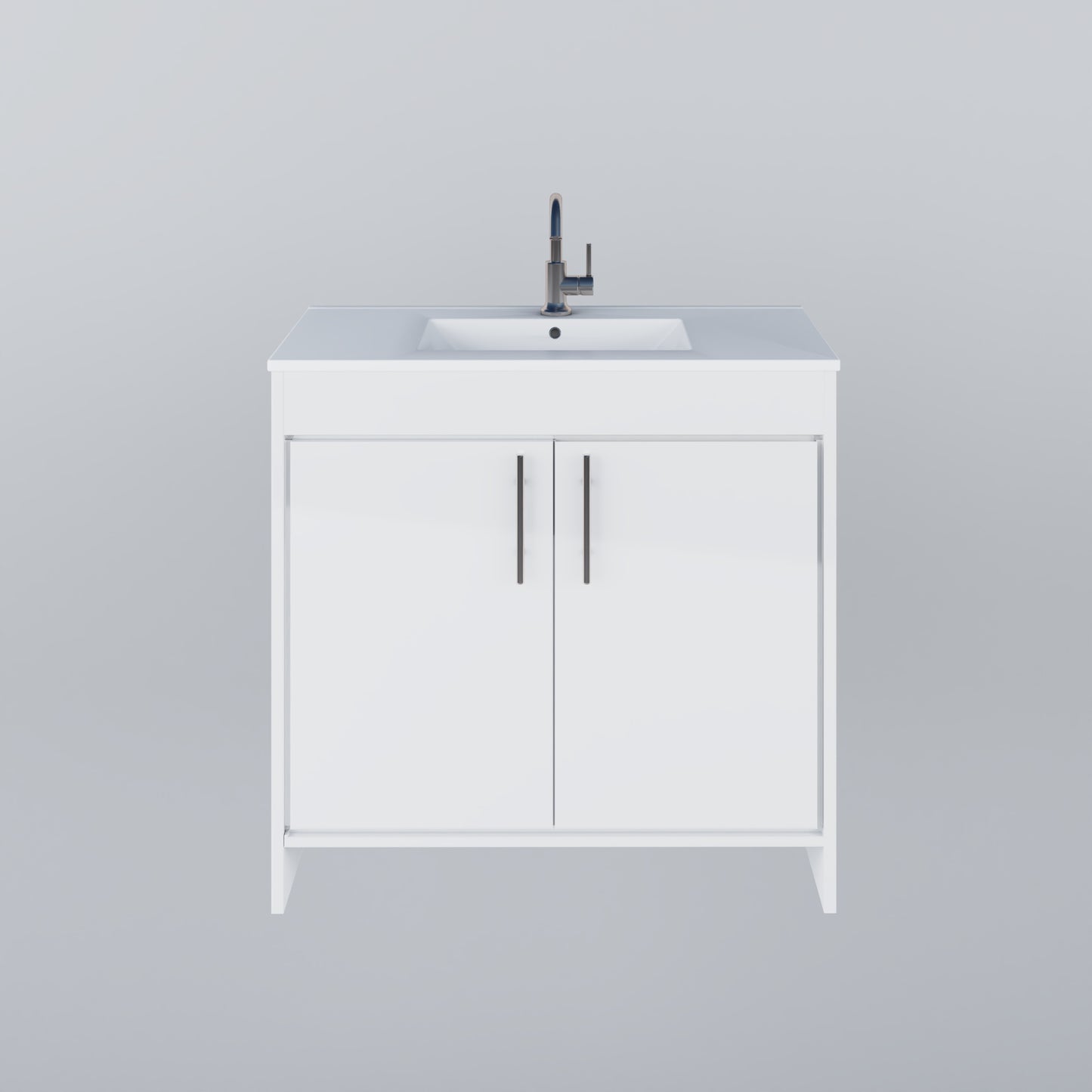 Villa 36" Bathroom Vanity with Ceramic integrated counter top