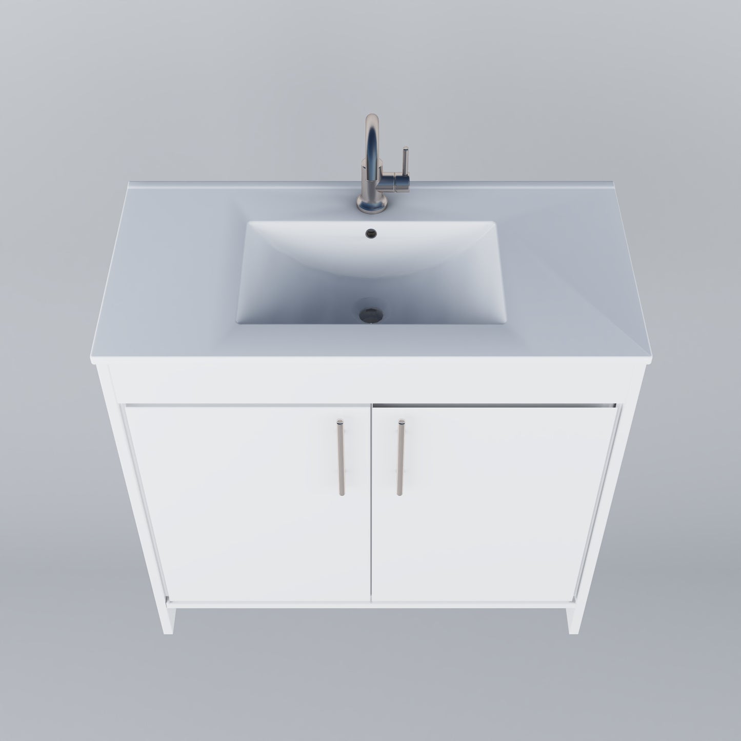 Villa 36" Bathroom Vanity with Ceramic integrated counter top