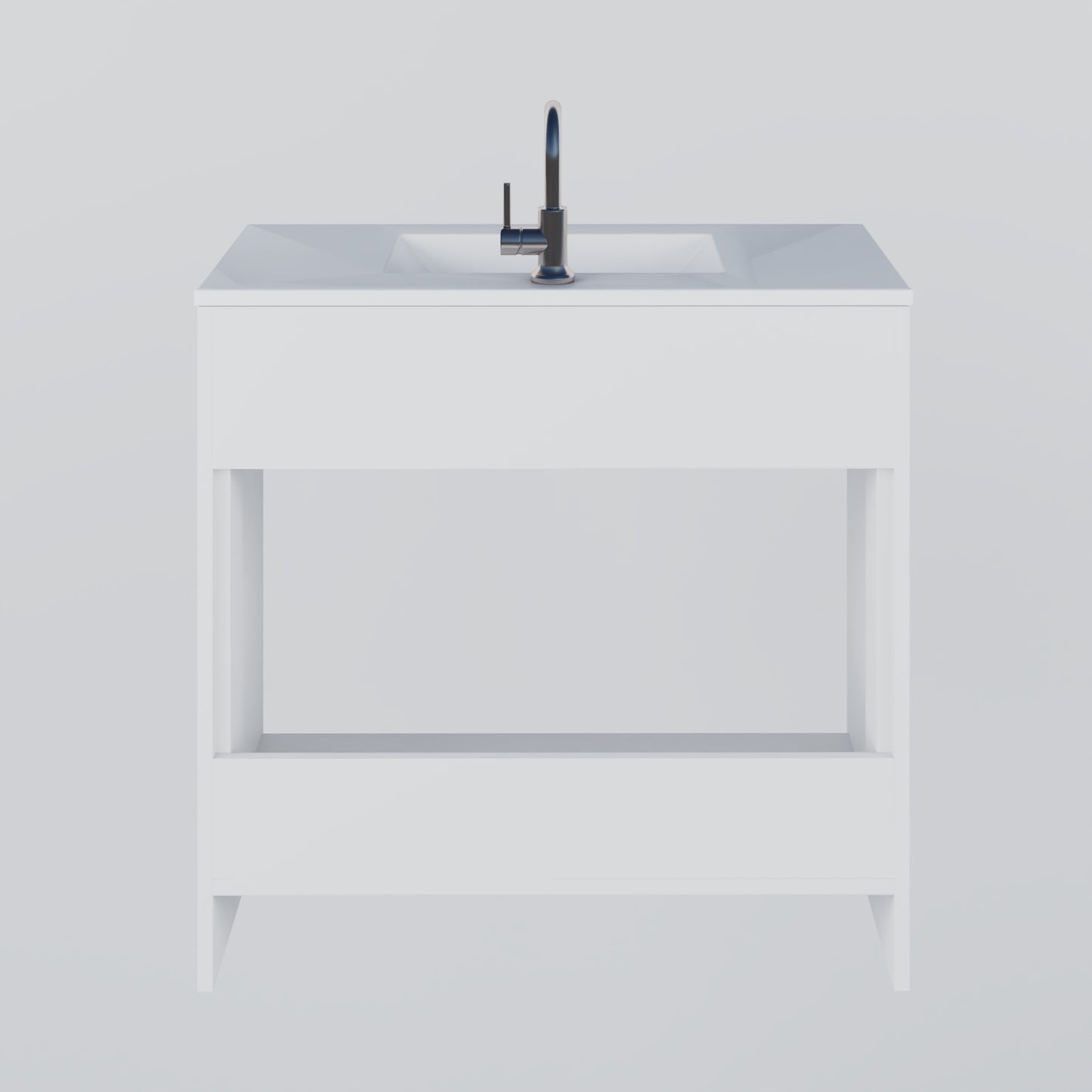 Villa 36" Bathroom Vanity with Ceramic integrated counter top