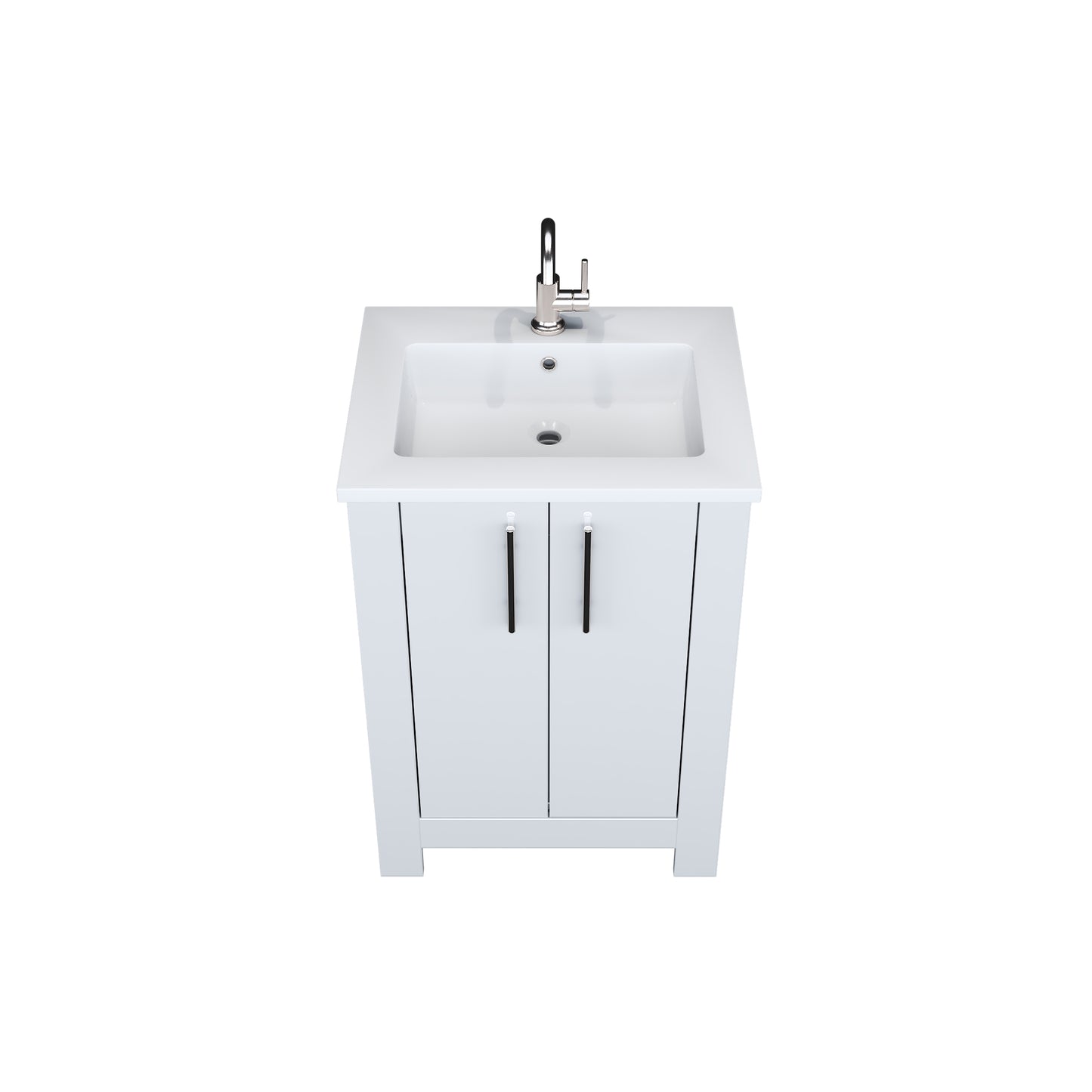 Austin 24" Bathroom Vanity with Acrylic integrated counter top