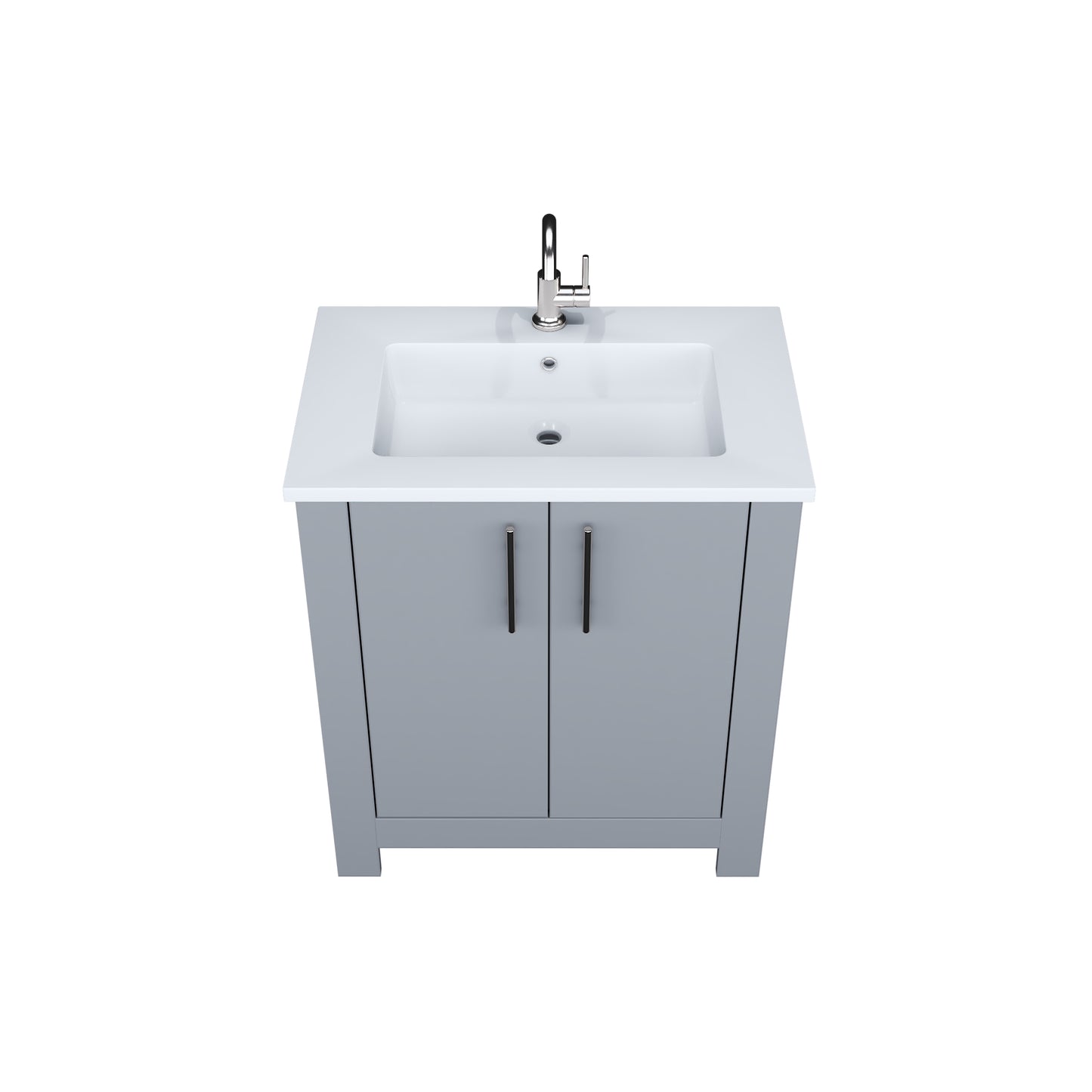 Austin 30" Bathroom Vanity with Acrylic integrated counter top