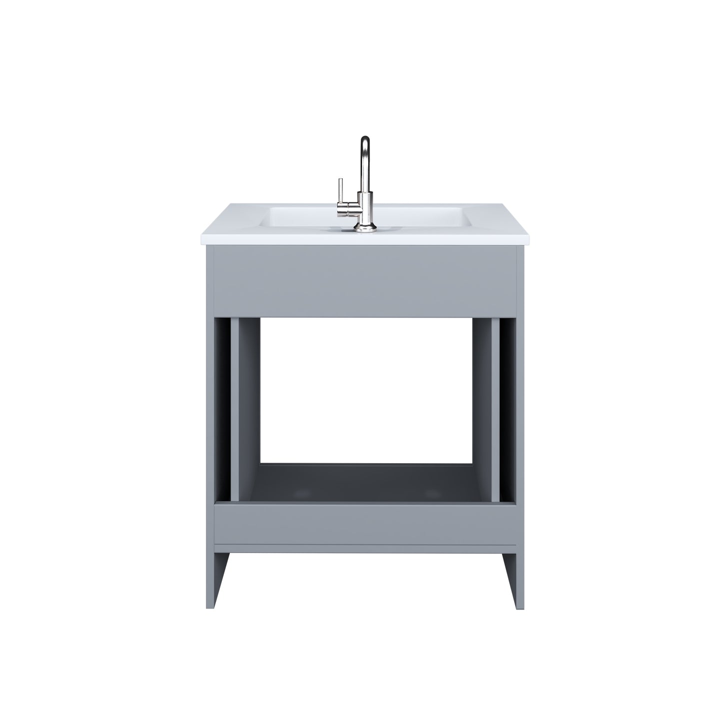 Austin 30" Bathroom Vanity with Acrylic integrated counter top