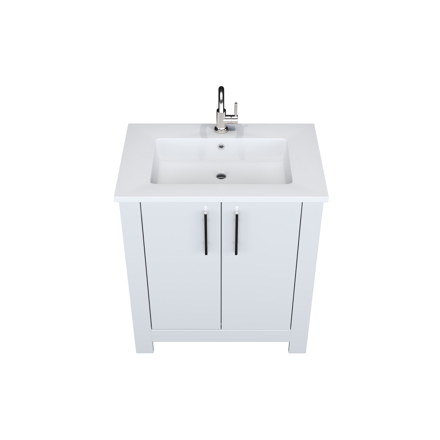 Austin 30" Bathroom Vanity with Acrylic integrated counter top