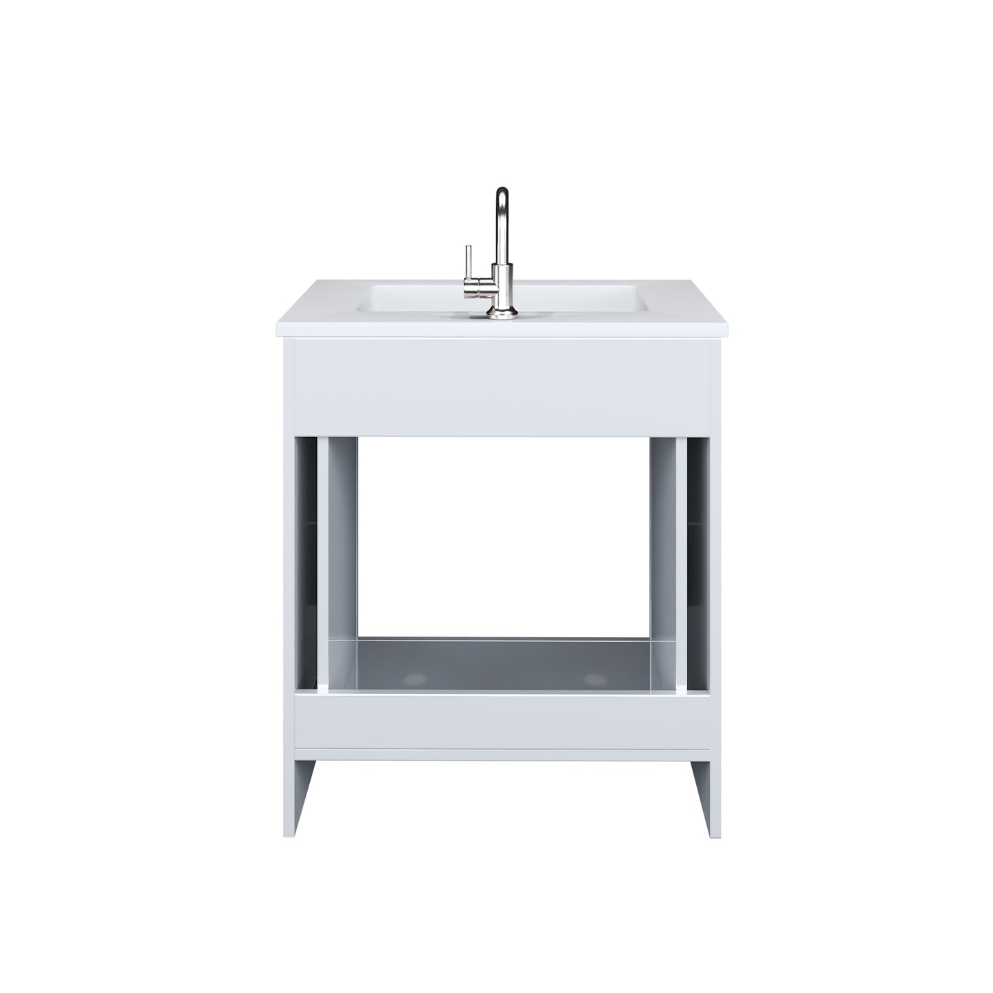 Austin 30" Bathroom Vanity with Acrylic integrated counter top