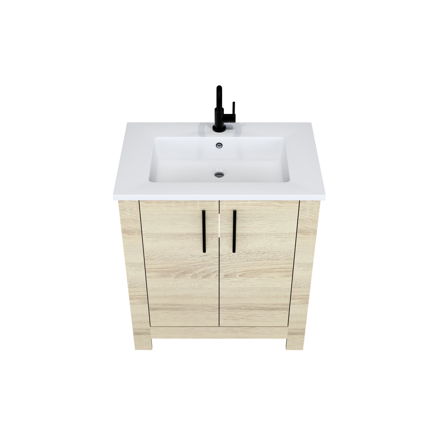 Austin 30" Bathroom Vanity with Acrylic integrated counter top