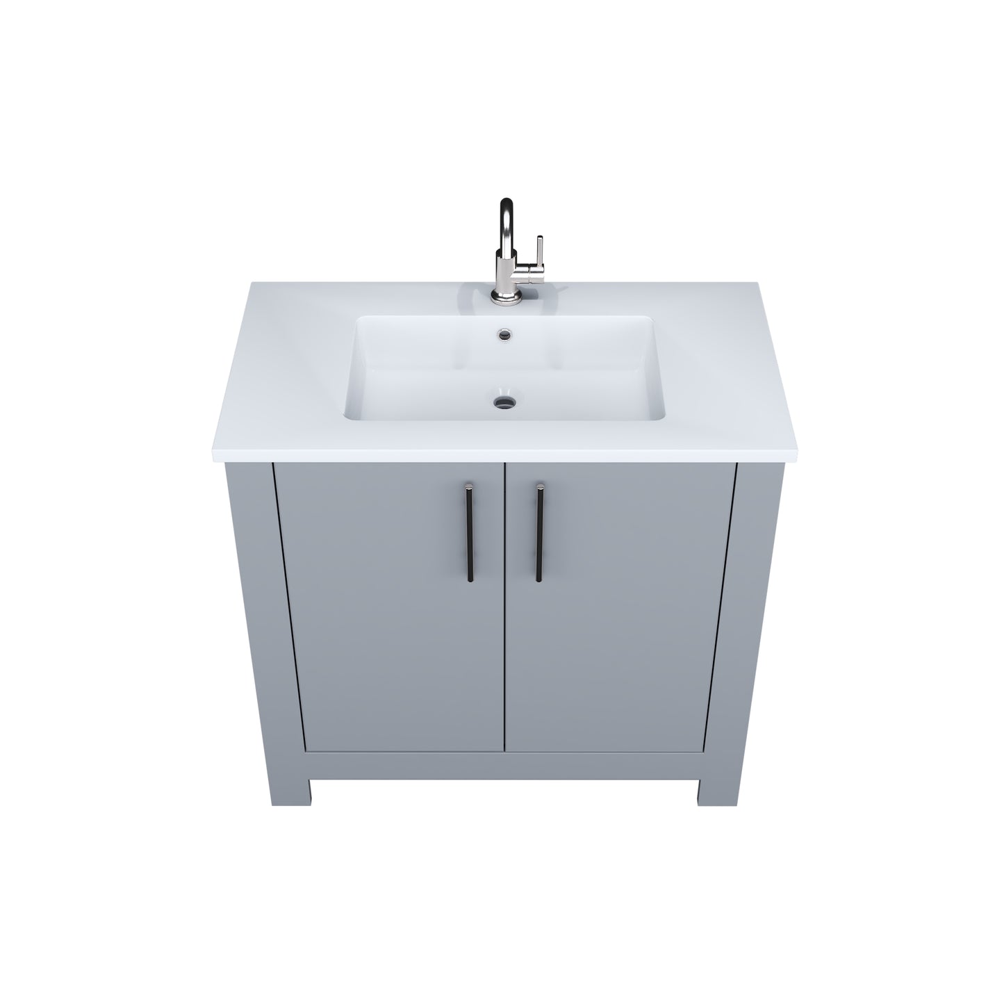 Austin 36" Bathroom Vanity with Acrylic integrated counter top