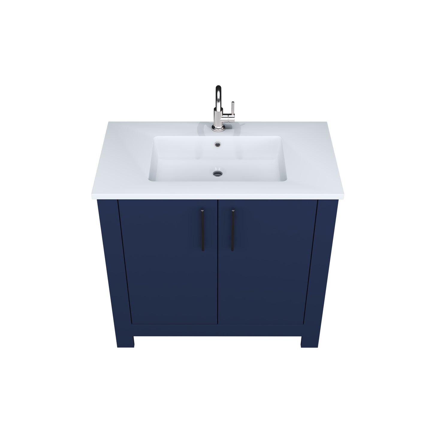 Austin 36" Bathroom Vanity with Acrylic integrated counter top