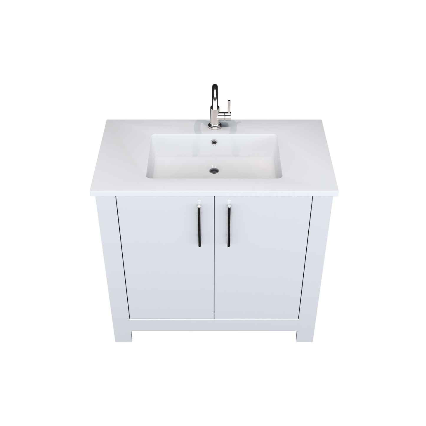 Austin 36" Bathroom Vanity with Acrylic integrated counter top