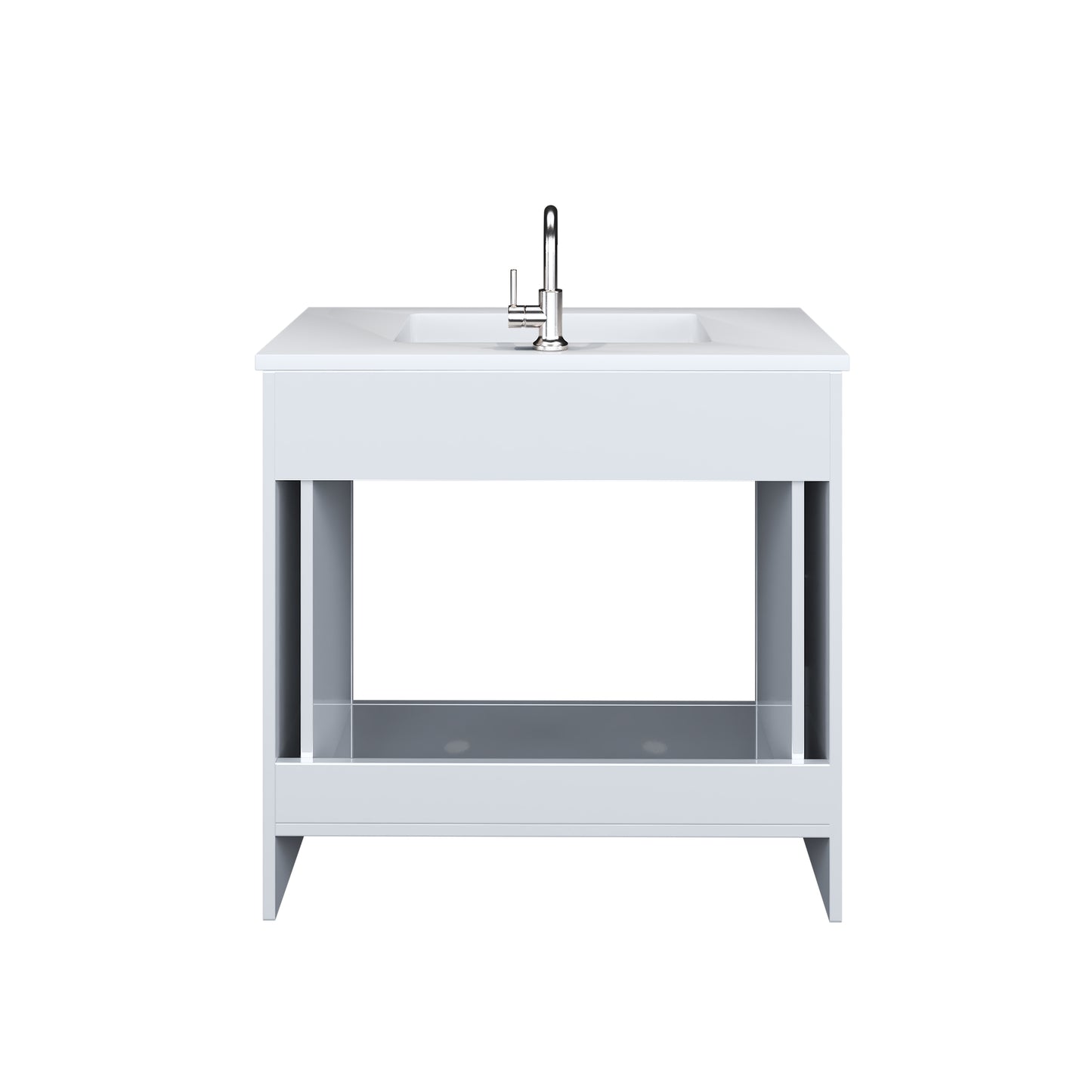 Austin 36" Bathroom Vanity with Acrylic integrated counter top