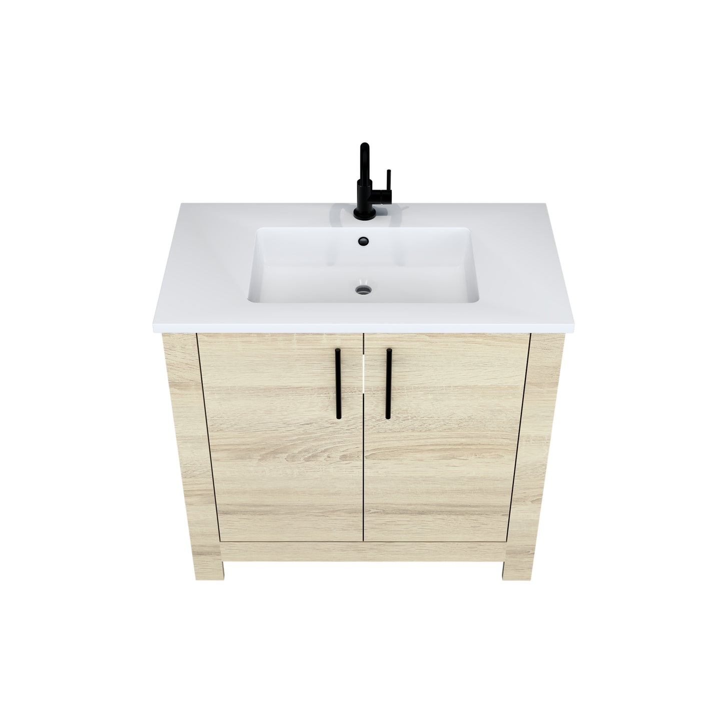 Austin 36" Bathroom Vanity with Acrylic integrated counter top