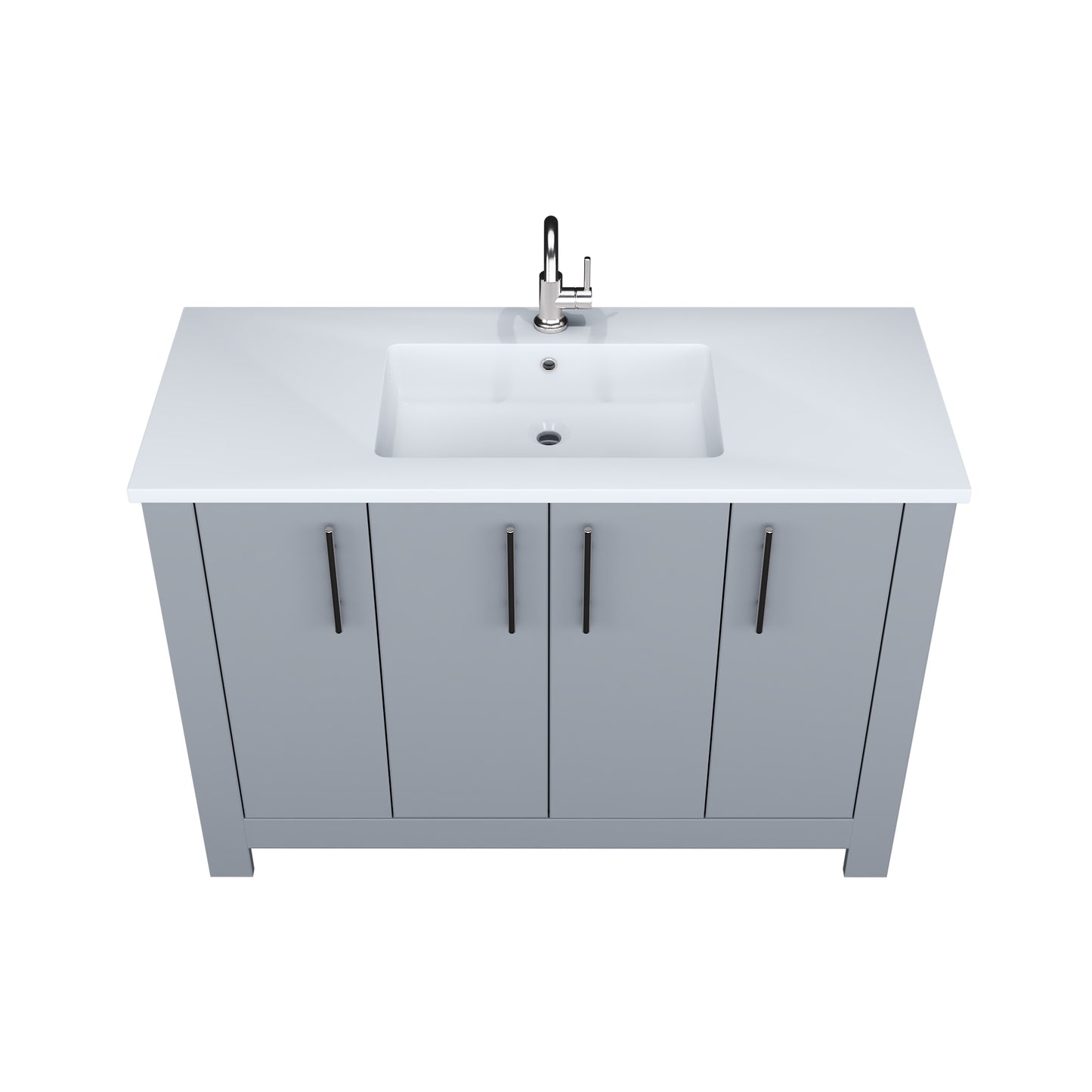 Austin 48" Bathroom Vanity with Acrylic integrated counter top