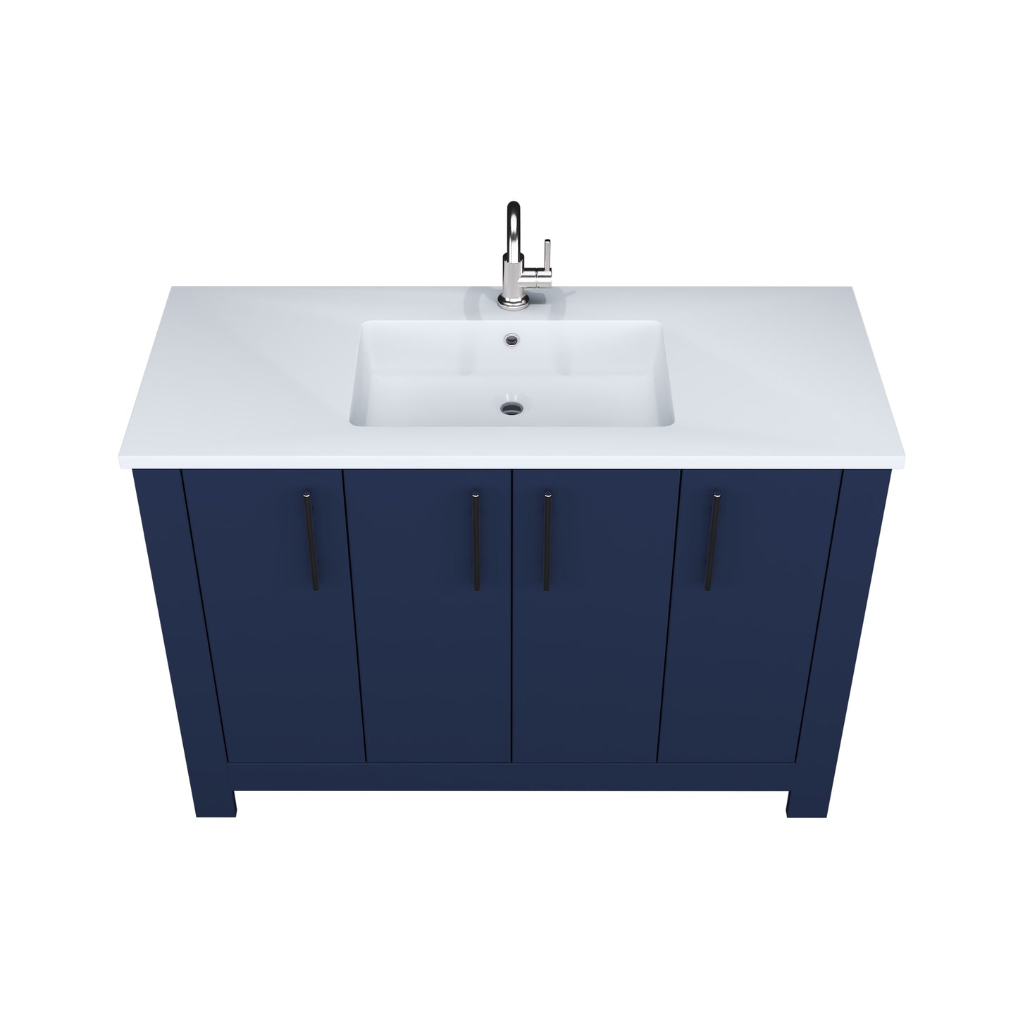 Austin 48" Bathroom Vanity with Acrylic integrated counter top