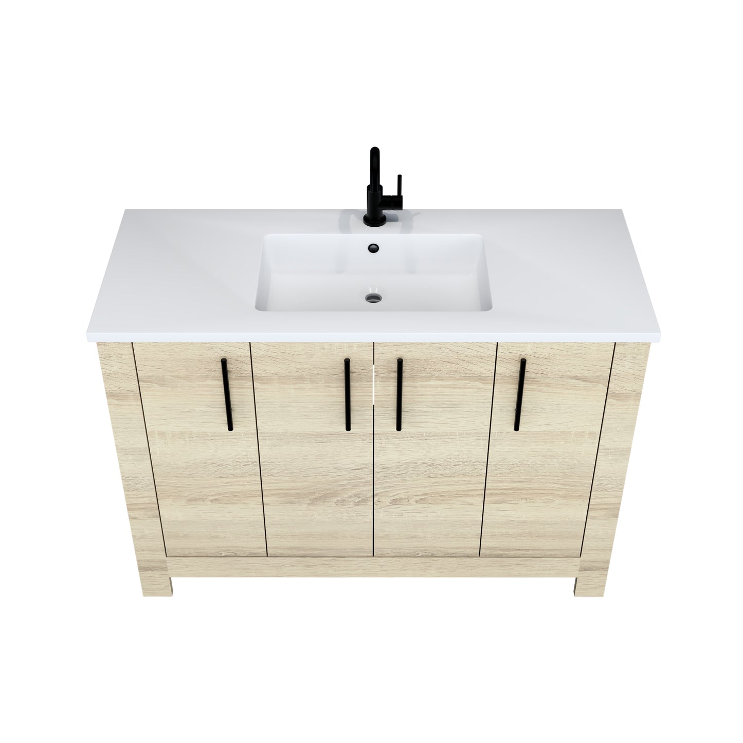 Austin 48" Bathroom Vanity with Acrylic integrated counter top