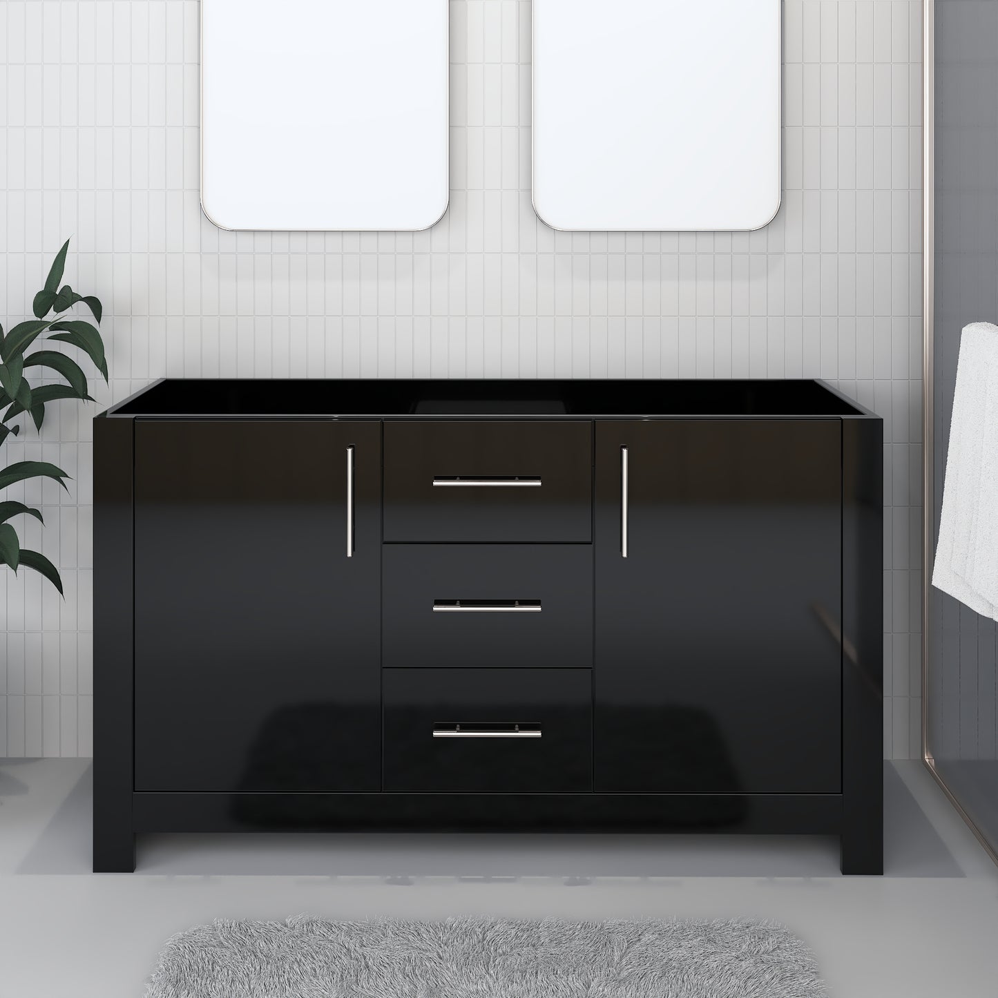 Austin 60" Double Sink Bathroom Vanity Cabinet Only