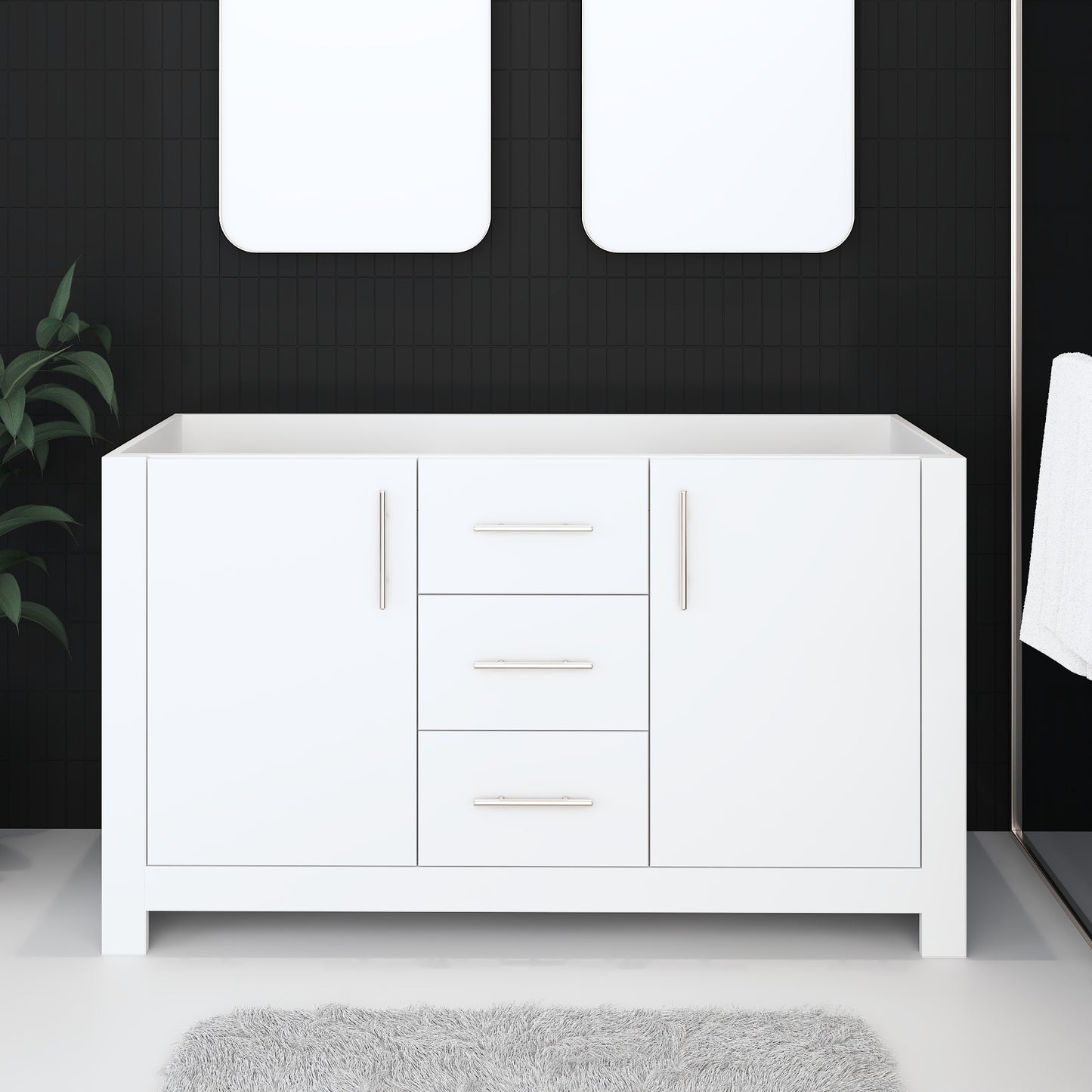 Austin 60" Double Sink Bathroom Vanity Cabinet Only