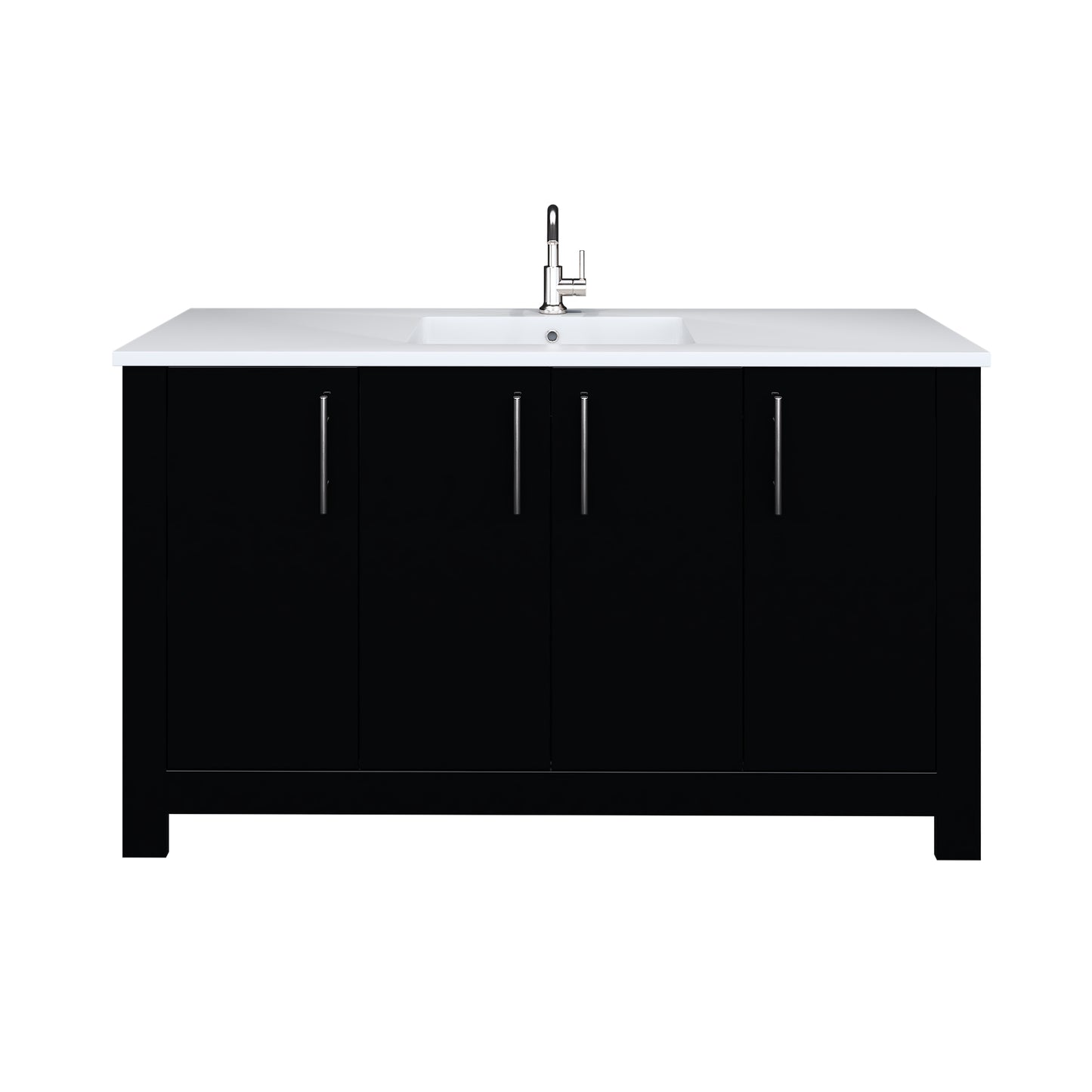 Austin 60" Single Sink Bathroom Vanity with Acrylic integrated counter top