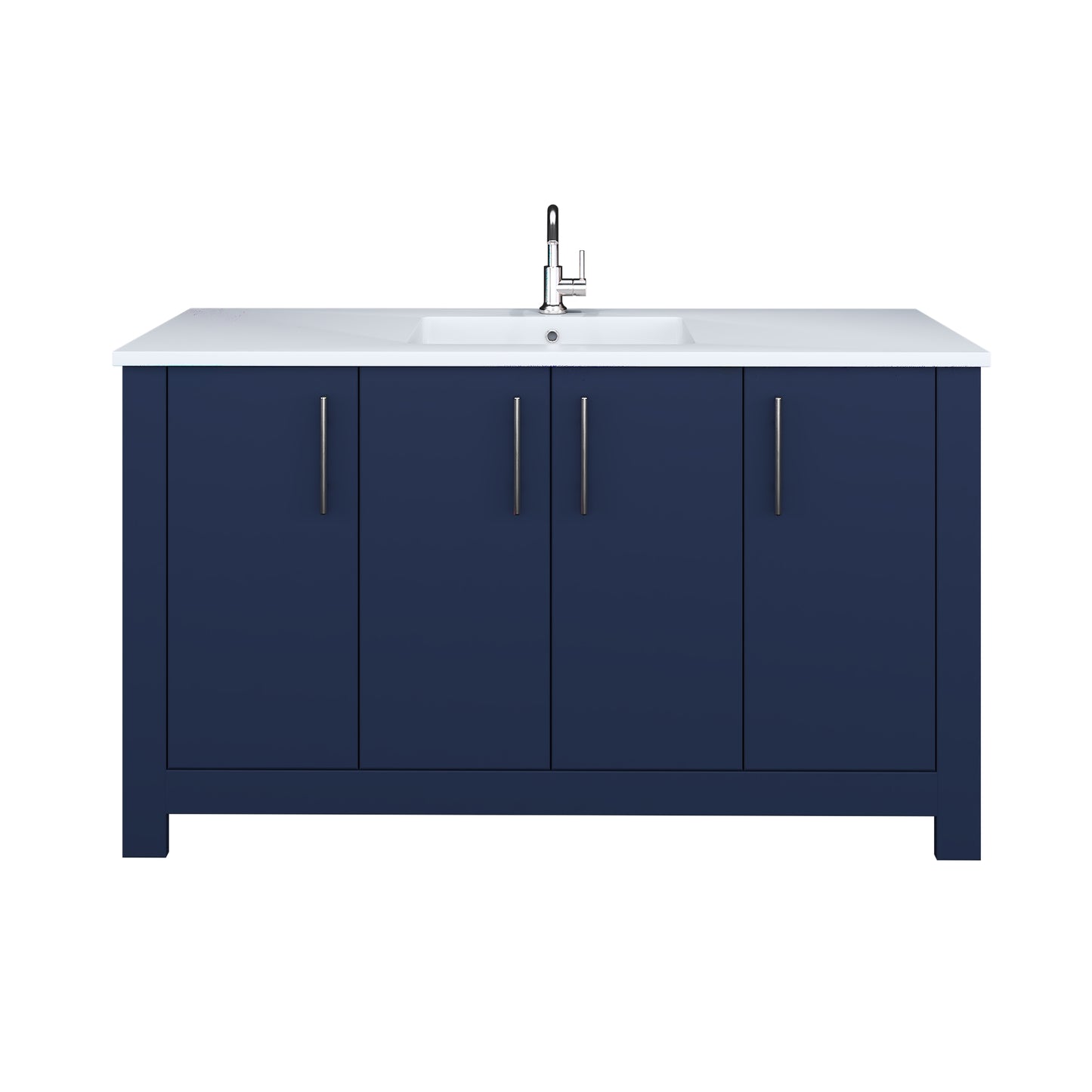 Austin 60" Single Sink Bathroom Vanity with Acrylic integrated counter top