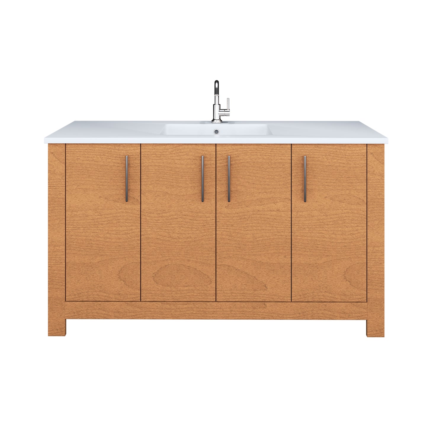 Austin 60" Single Sink Bathroom Vanity with Acrylic integrated counter top