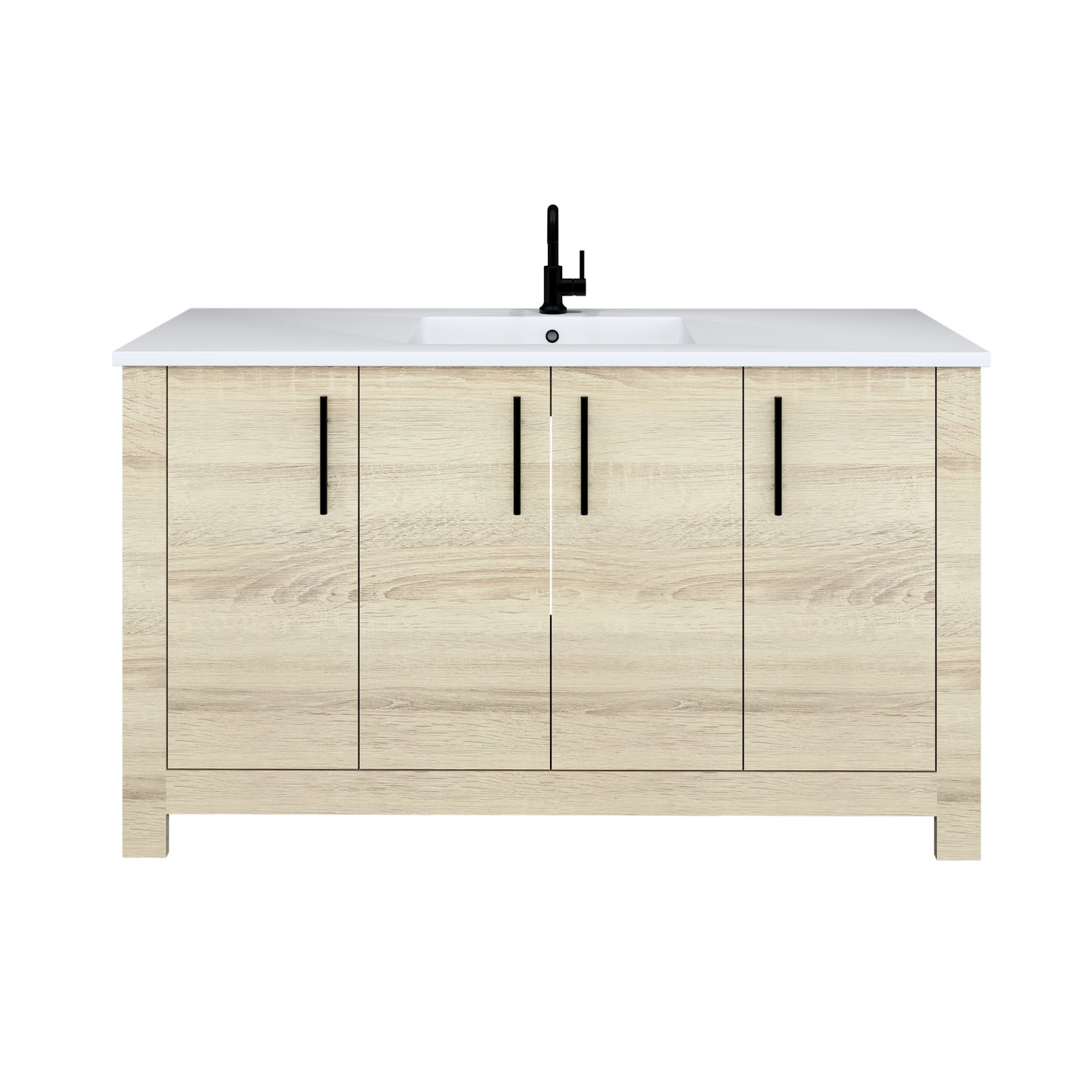 Austin 60" Single Sink Bathroom Vanity with Acrylic integrated counter top