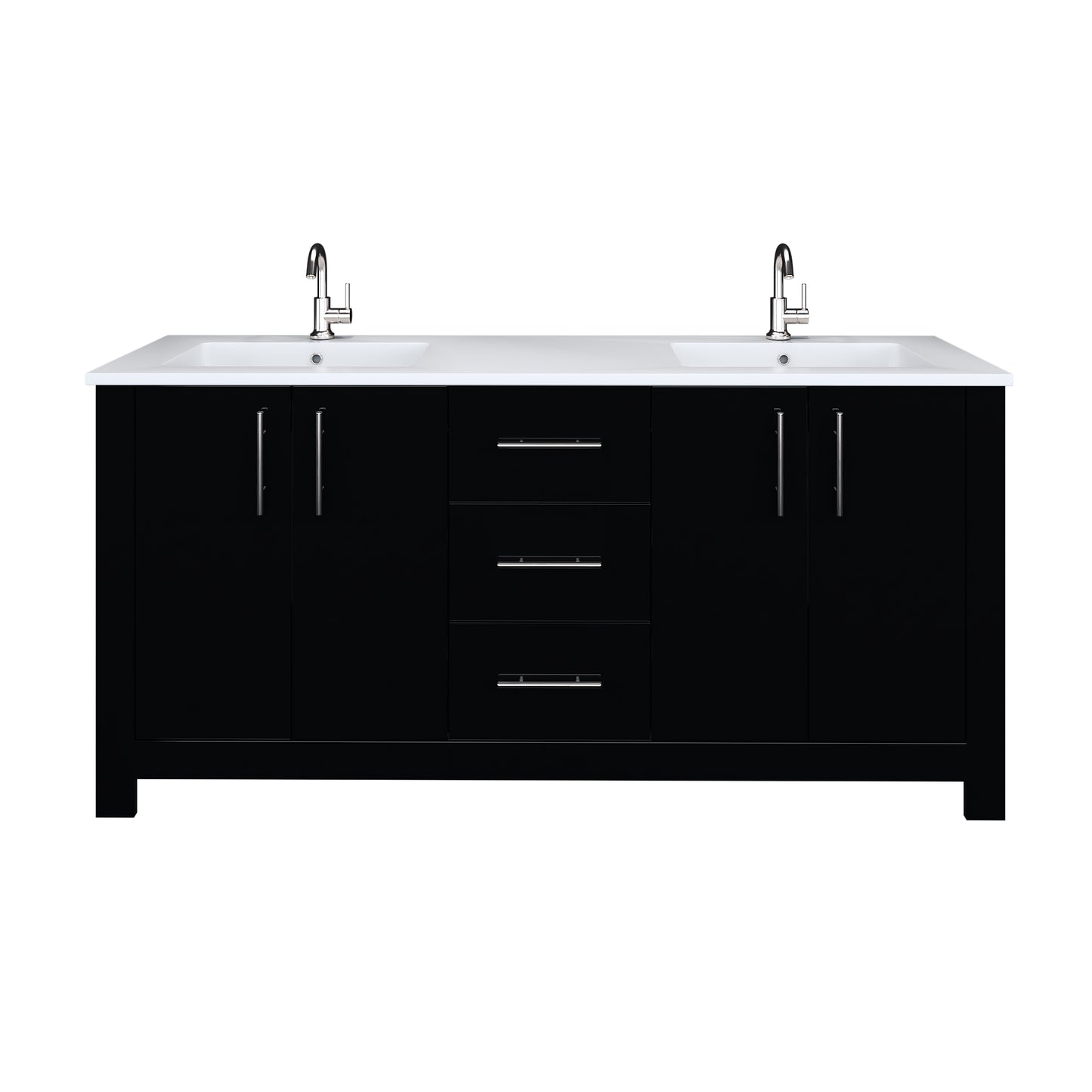 Austin 72" Double Sink Bathroom Vanity with Acrylic integrated counter top