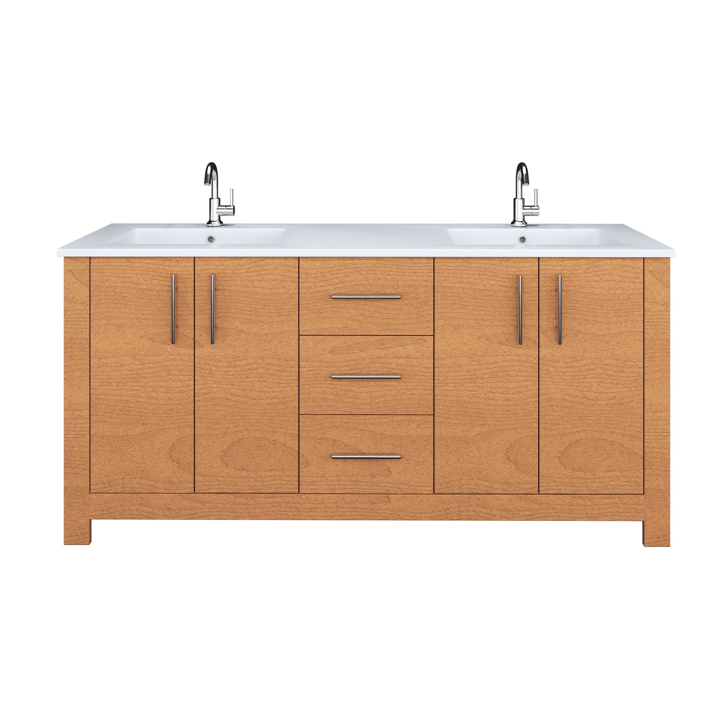 Austin 72" Double Sink Bathroom Vanity with Acrylic integrated counter top