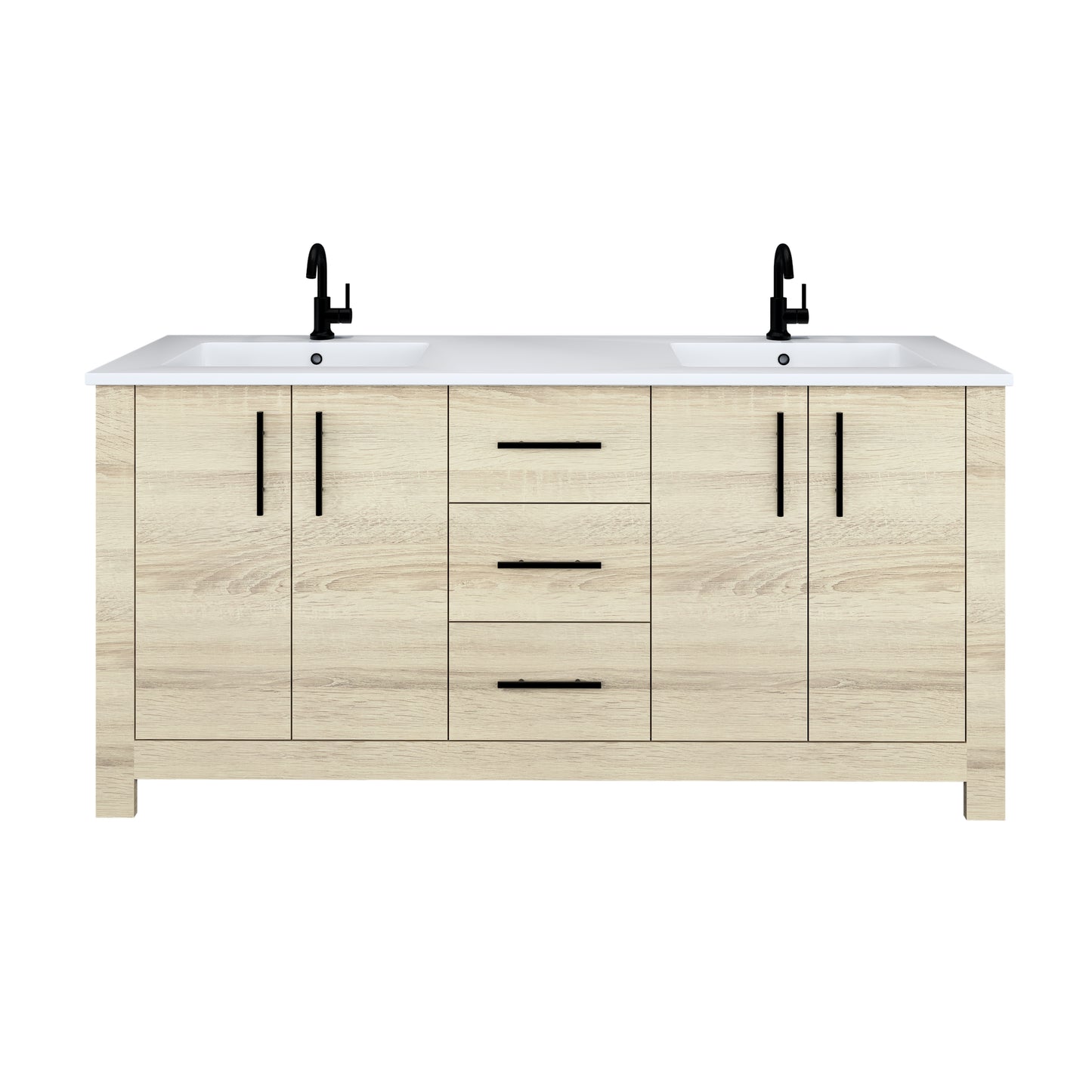 Austin 72" Double Sink Bathroom Vanity with Acrylic integrated counter top