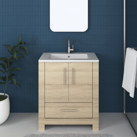 Boston 30" Bathroom Vanity with Acrylic integrated counter top