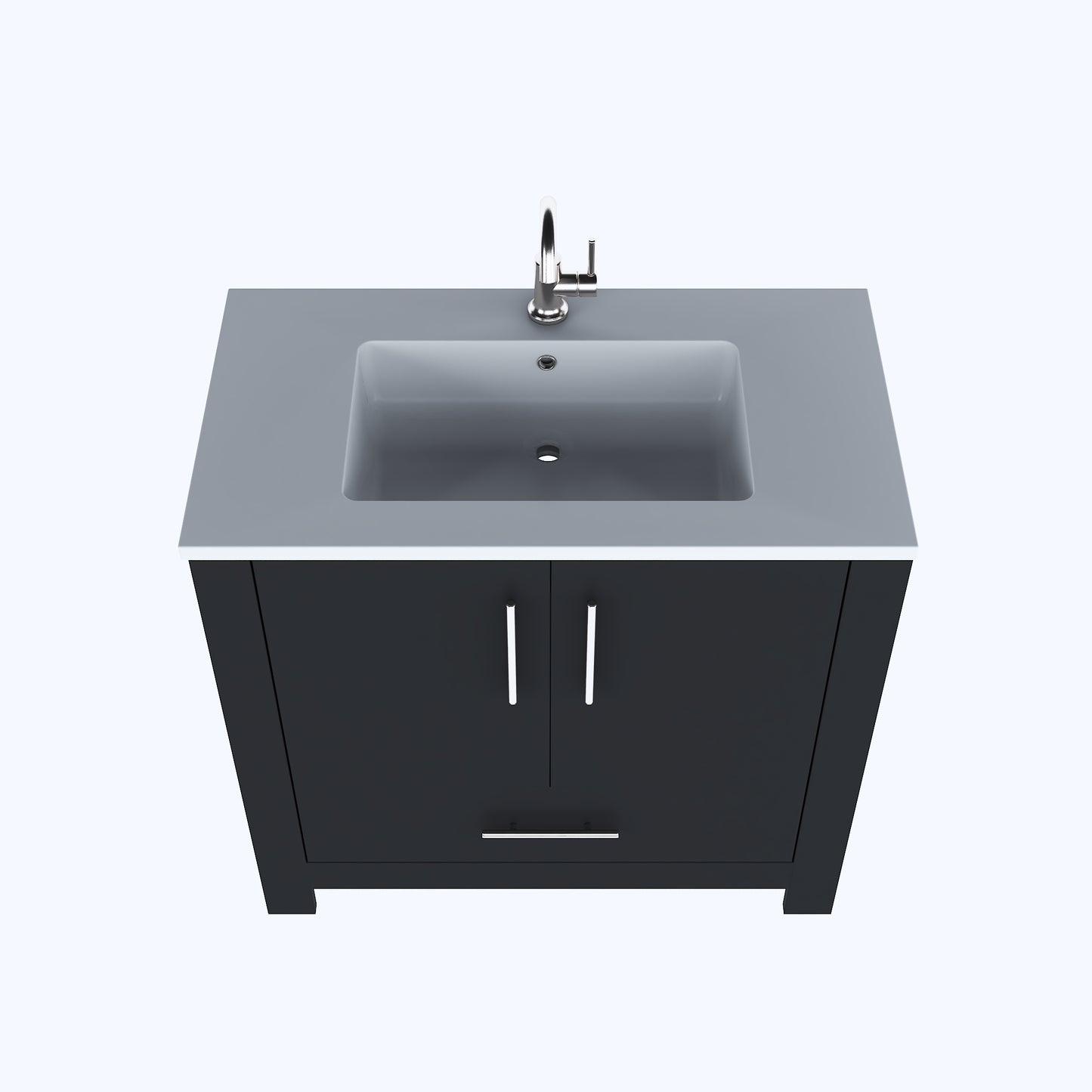Boston 36" Bathroom Vanity with Acrylic integrated counter top