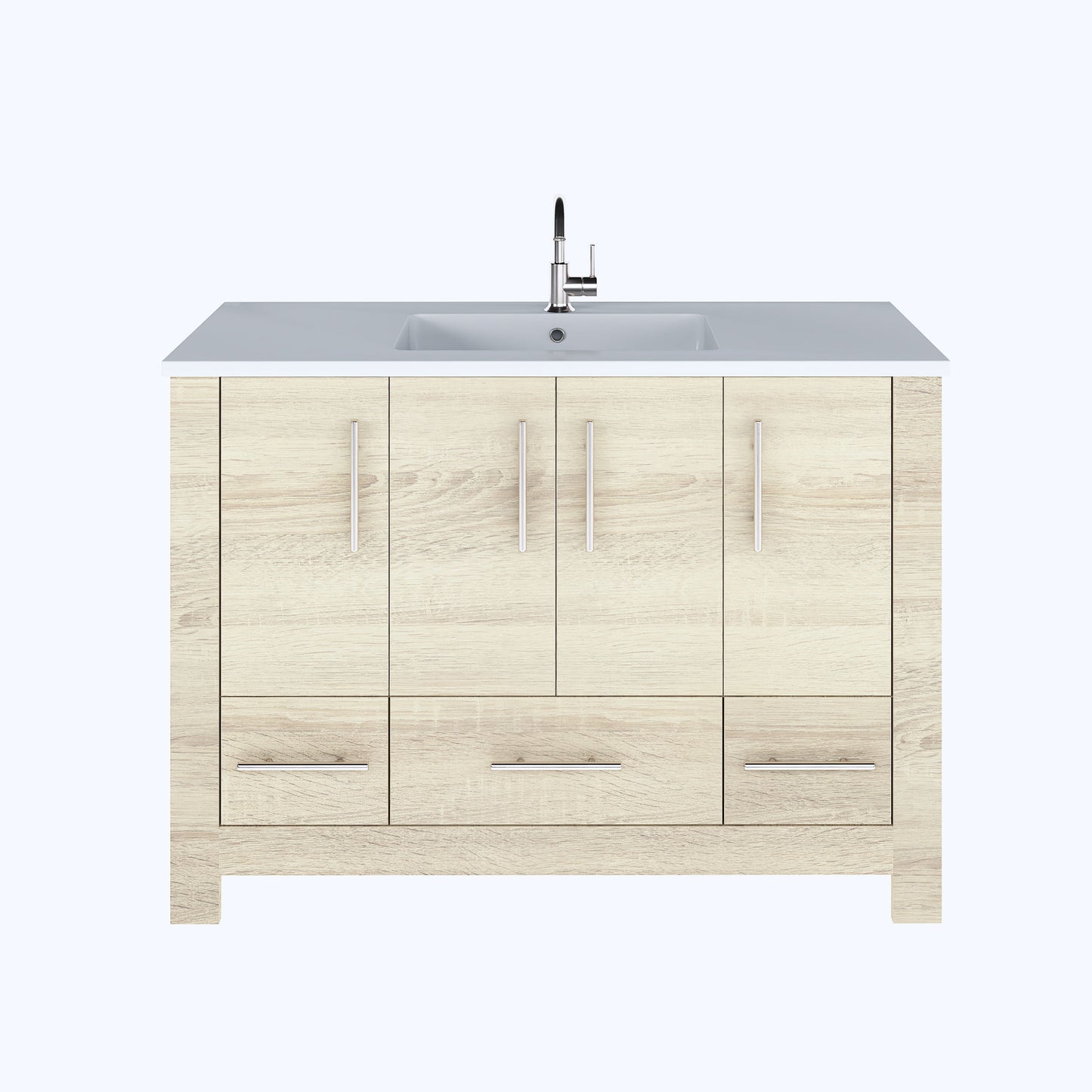 Boston 48" Bathroom Vanity with Acrylic integrated counter top