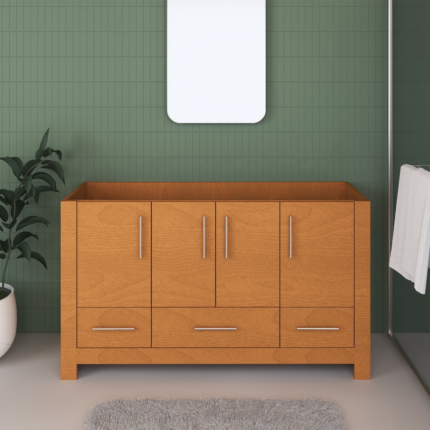 Boston 60" Single Sink Bathroom Vanity Cabinet Only