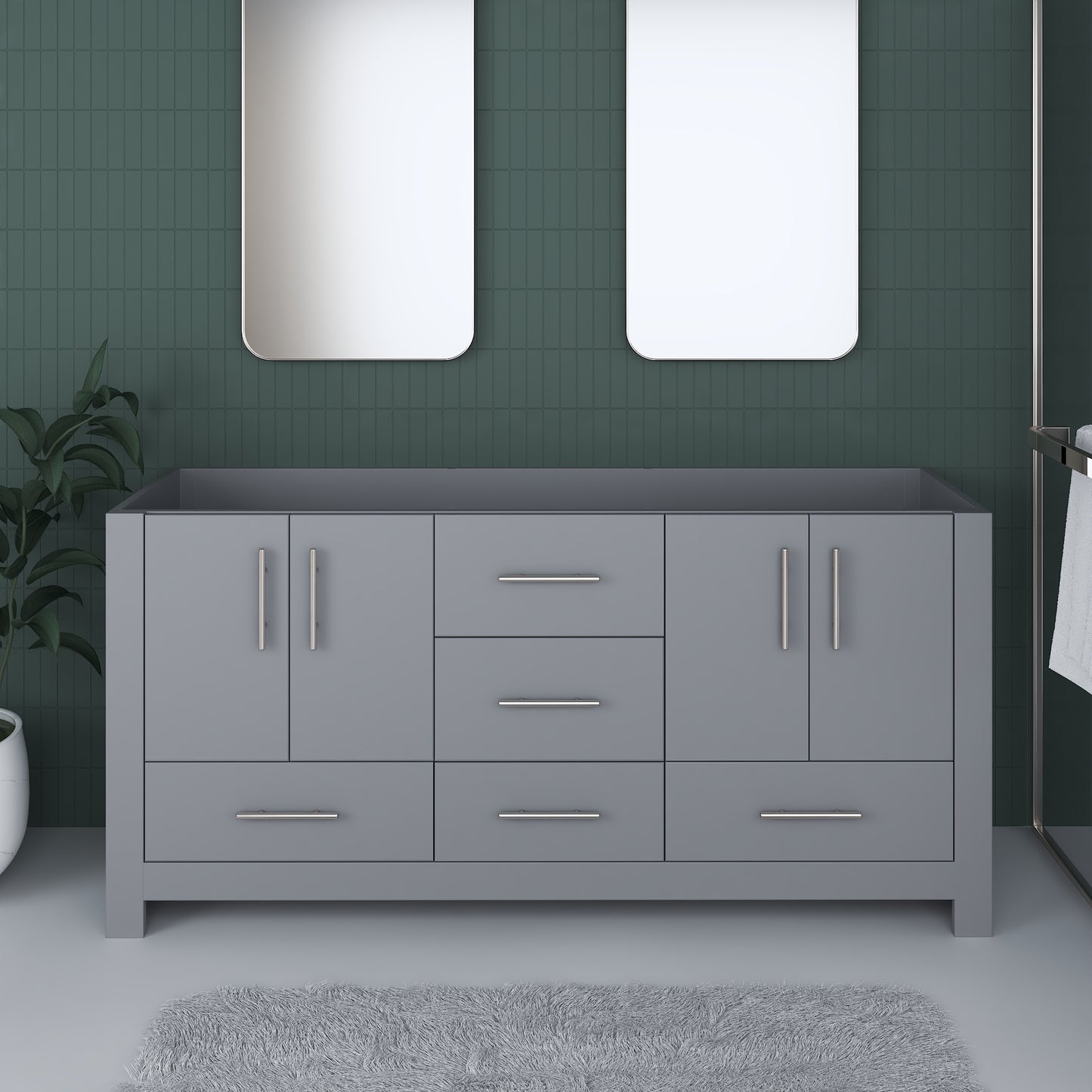 Boston 72" Double Sink Bathroom Vanity Cabinet Only