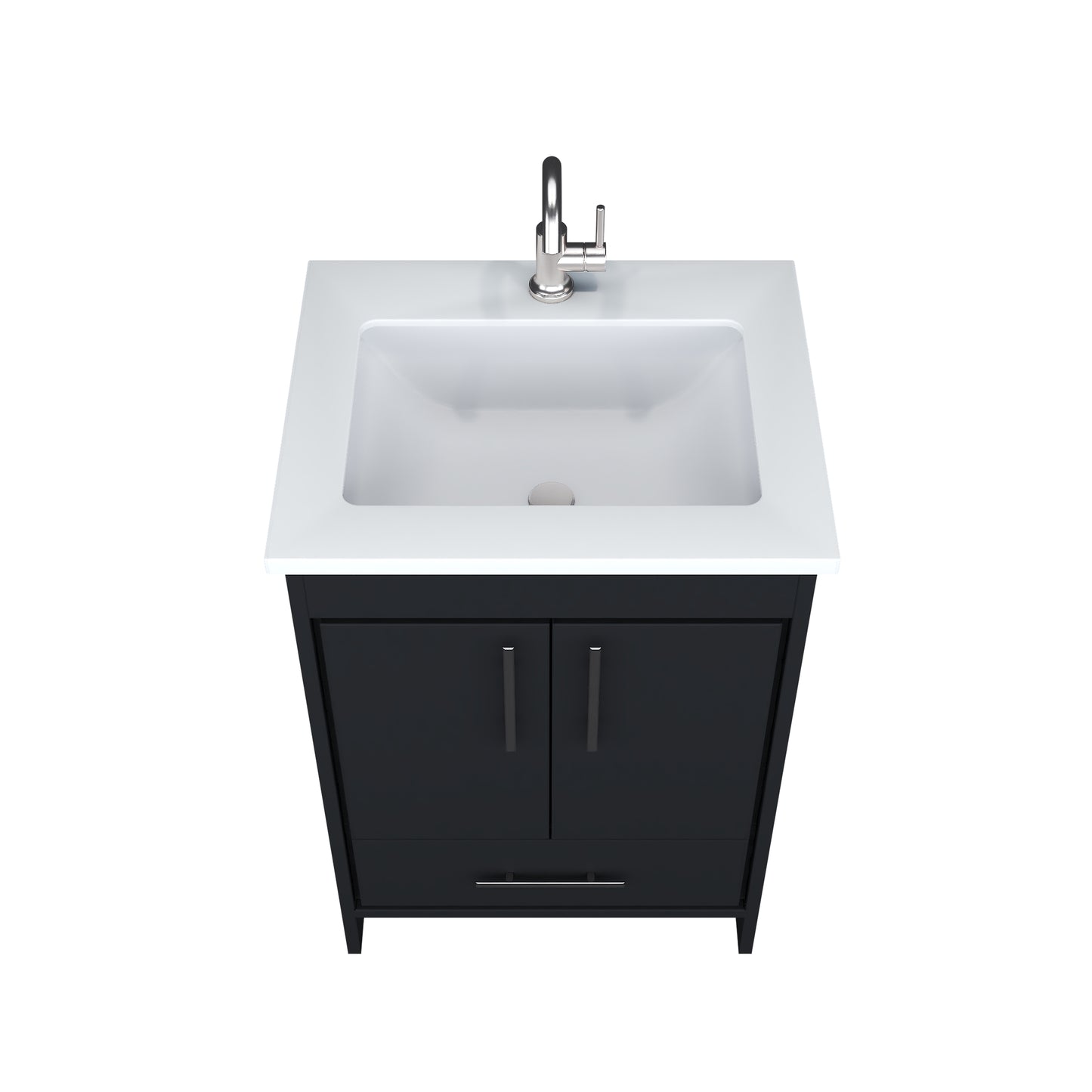 Capri 24" Bathroom Vanity with integrated counter top