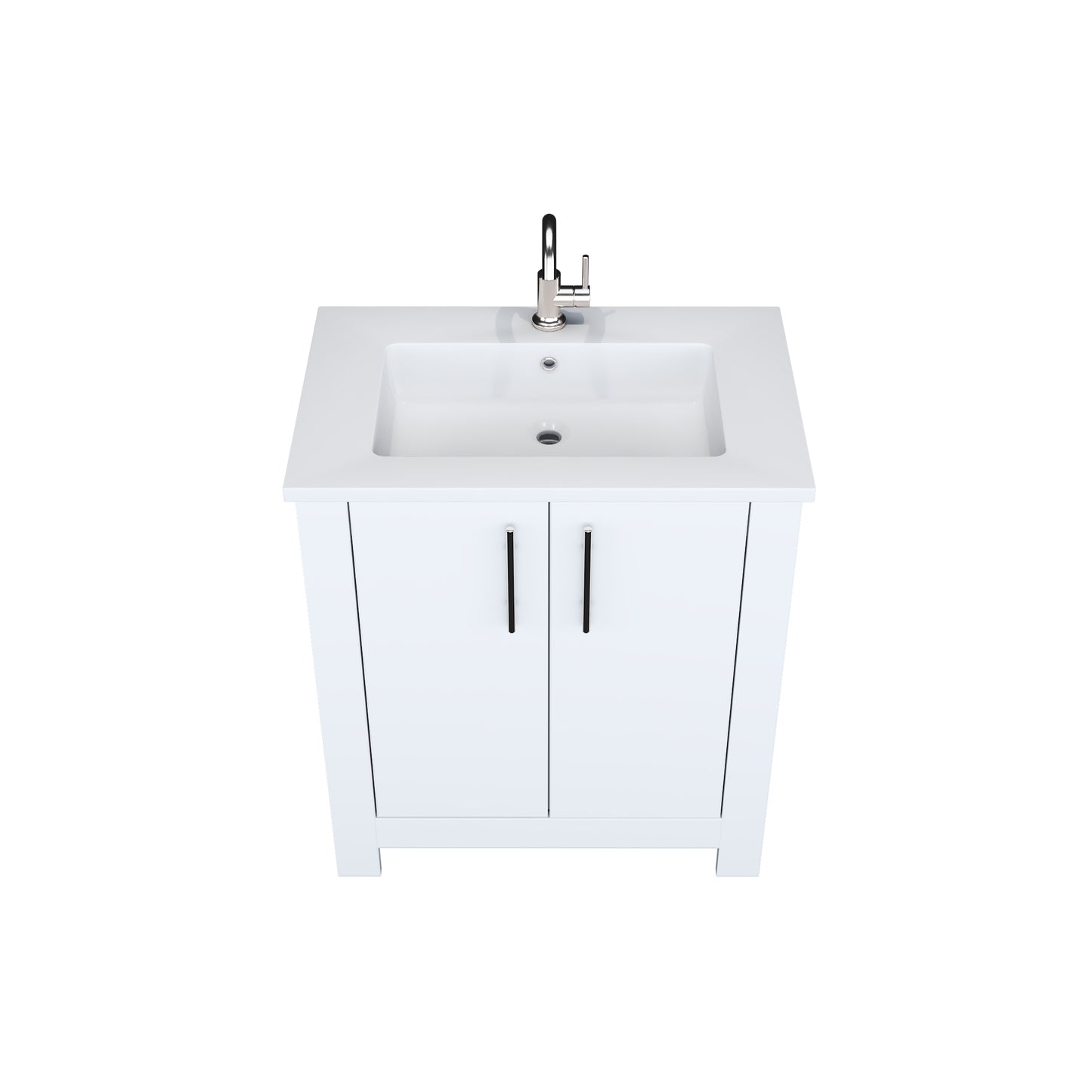 Austin 30" Bathroom Vanity with Acrylic integrated counter top