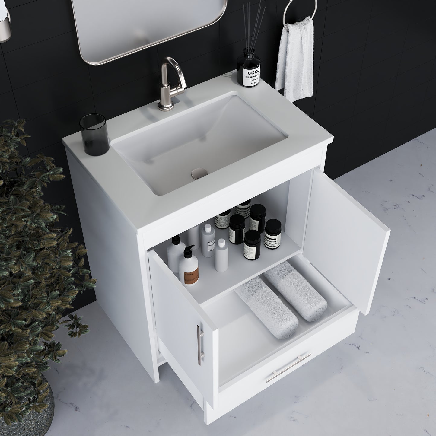 Capri 30" Bathroom Vanity with integrated counter top