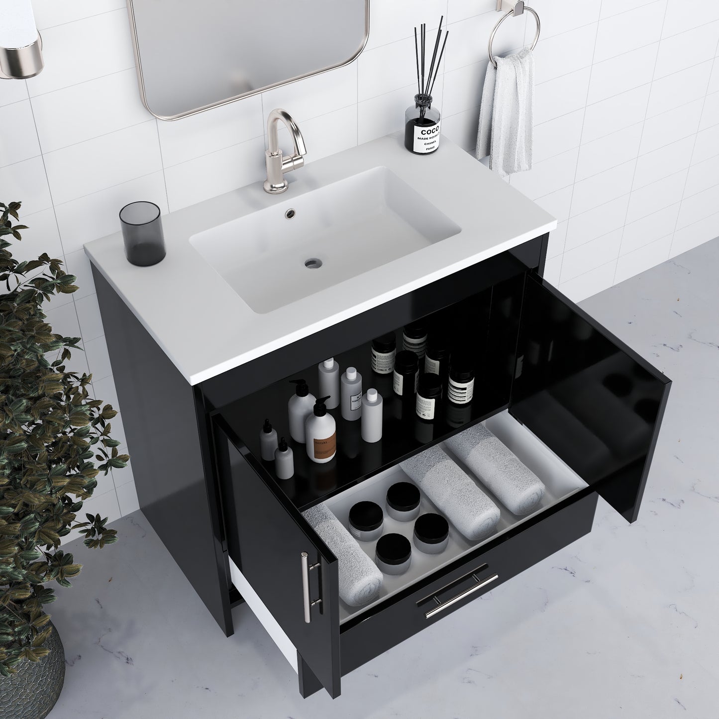 Capri 36" Bathroom Vanity with integrated counter top