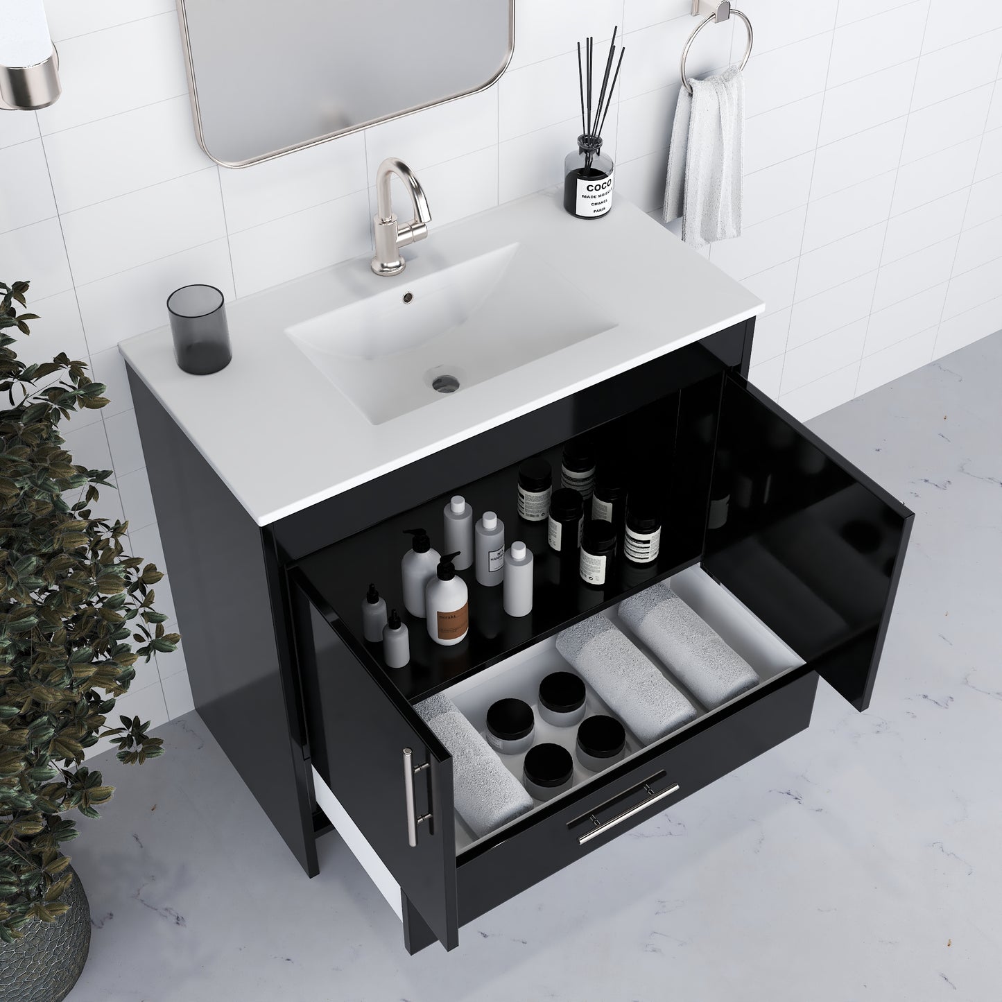 Capri 36" Bathroom Vanity with integrated counter top